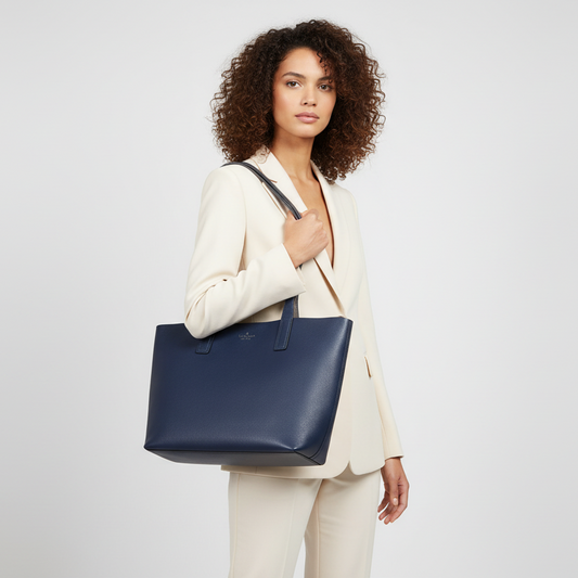 Kate Spade Silver Blue Reversible Tote