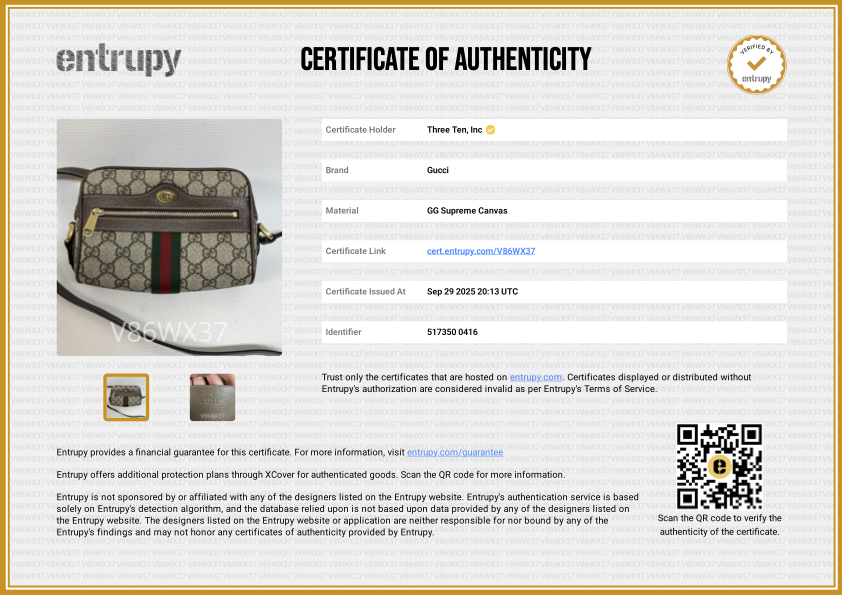 Gucci GG Supreme Monogram Ophidia Web Mini Shoulder Bag