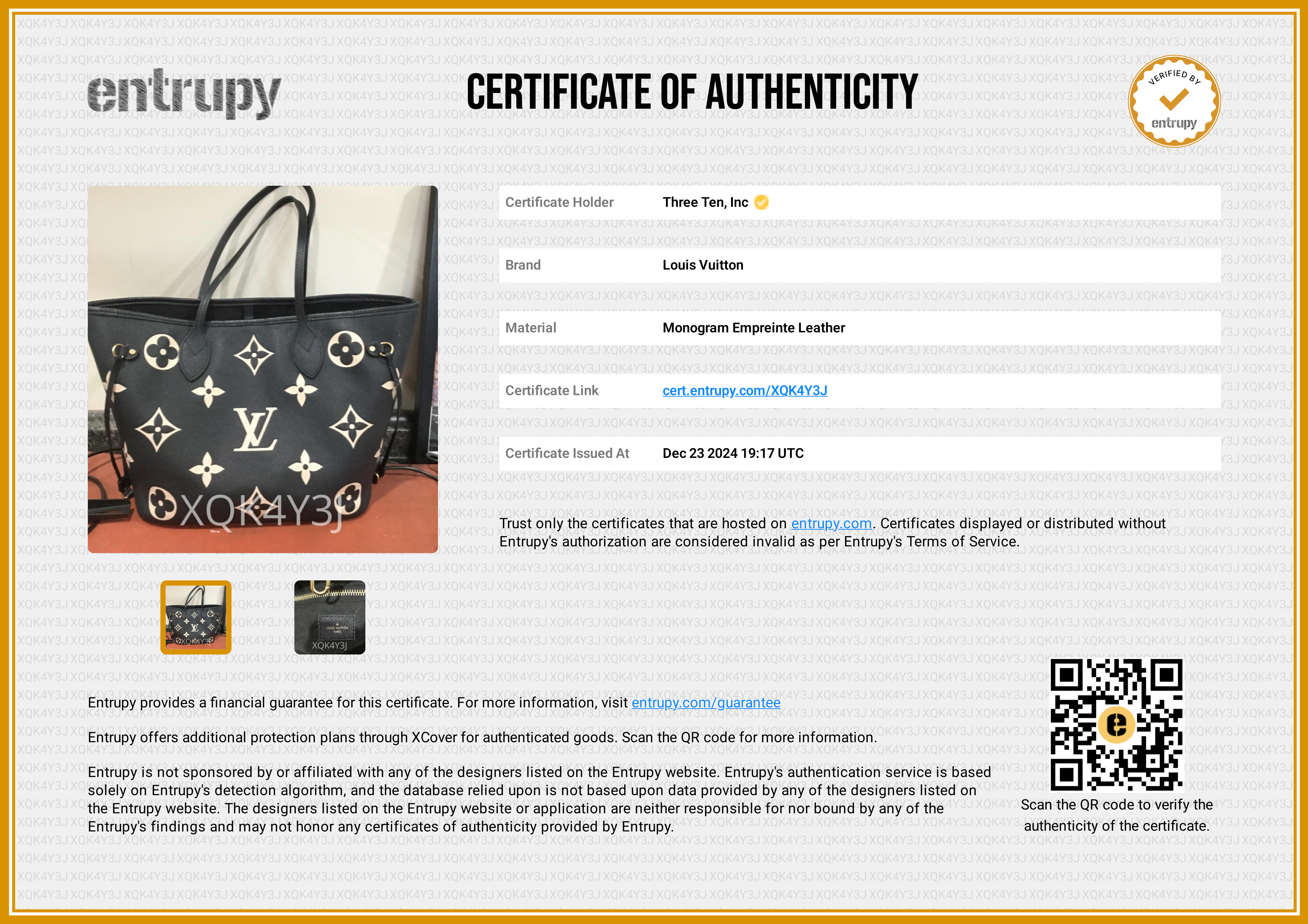 Louis Vuitton Monogram Empreinte Neverfull - M58907