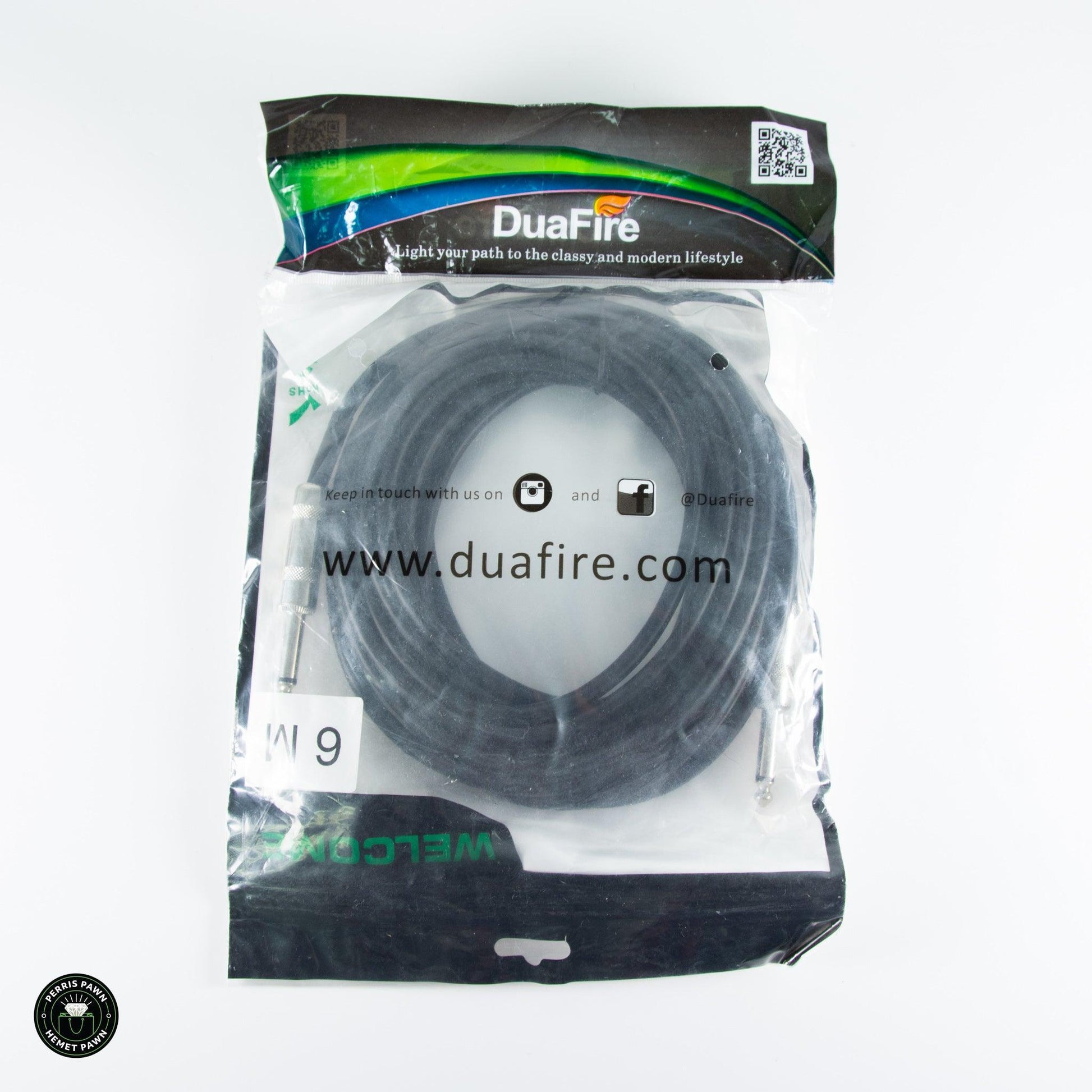 Duafire 6m Straight Angle Guitar Cable - ipawnishop.com