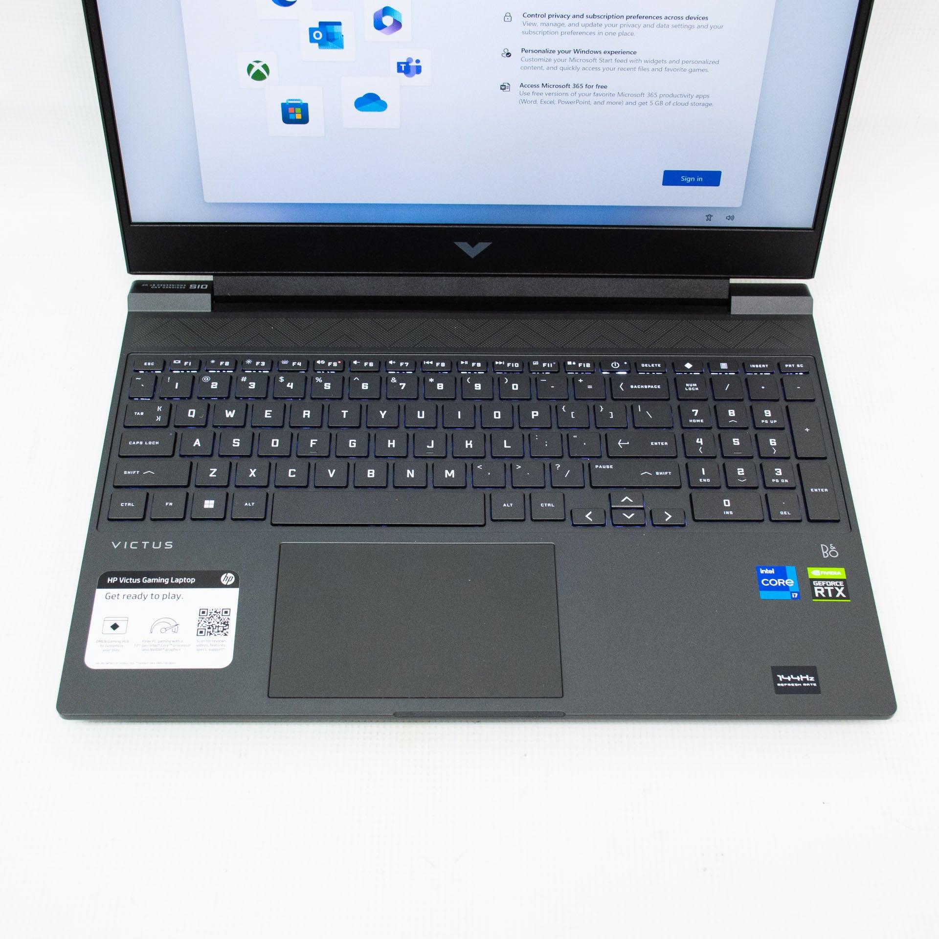 HP Victus Gaming 15-FA0032DX Laptop, Intel i7, 16GB Ram, 512 GB SSD, RTX 3050Ti 4 GB, WIn11 - ipawnishop.com