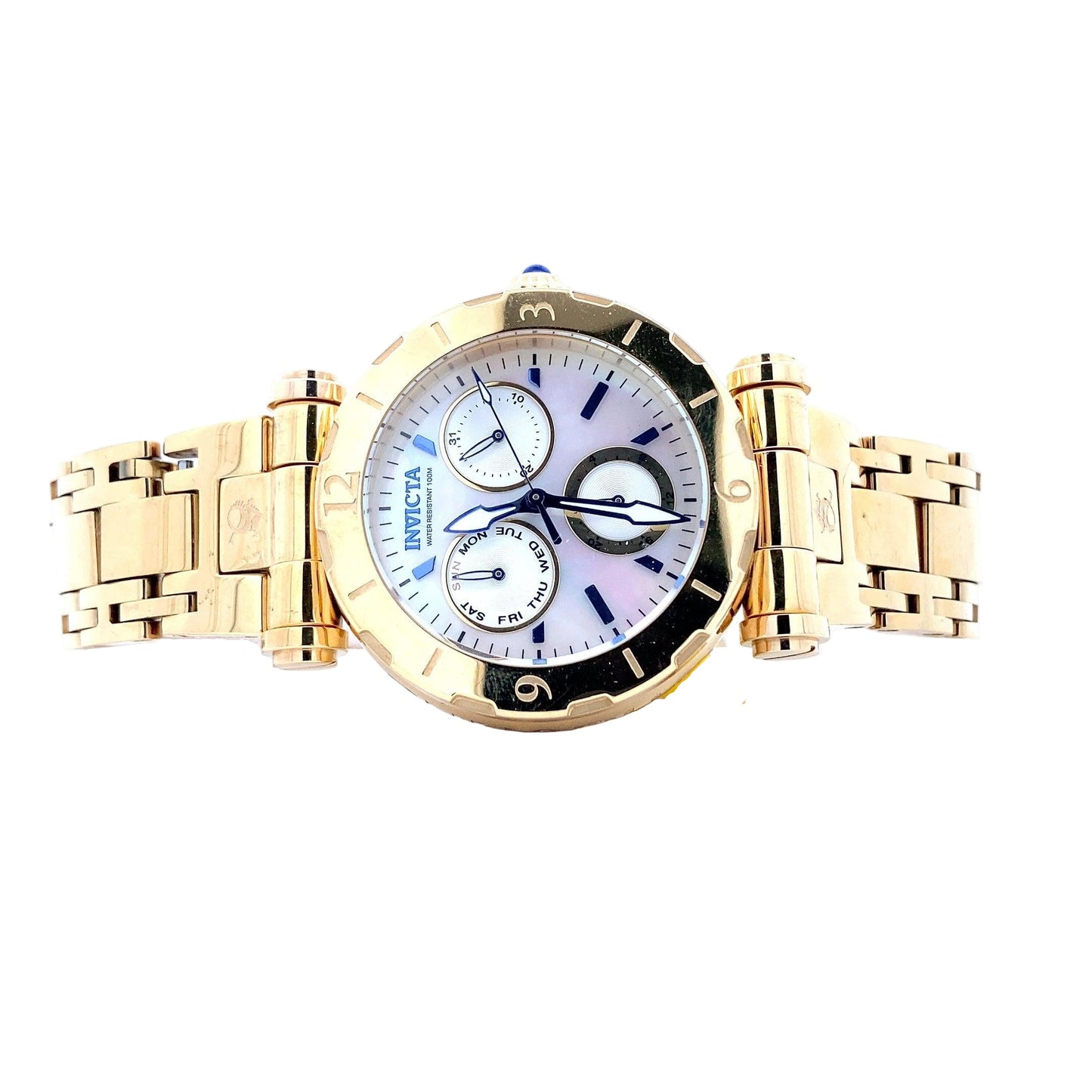 Invicta Subaqua Gold-Tone Acero Inoxidable Reloj de Mujer 24428 - ipawnishop.com