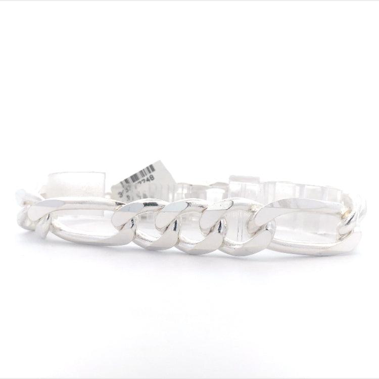 Nisha Sterling Silver Figaro Bracelet - ipawnishop.com