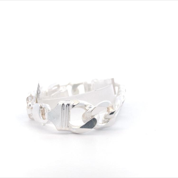 Nisha Sterling Silver Figaro Bracelet - ipawnishop.com