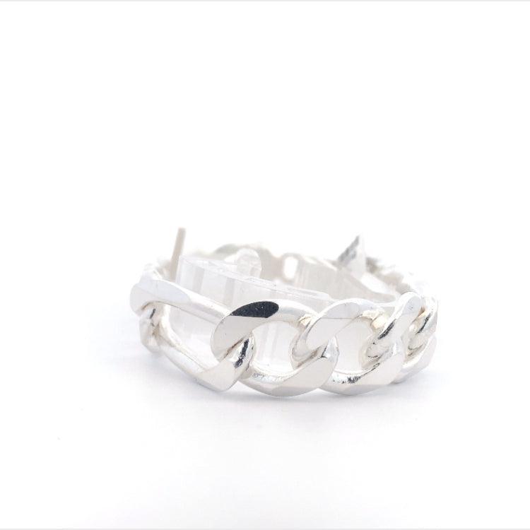 Nisha Sterling Silver Figaro Bracelet - ipawnishop.com