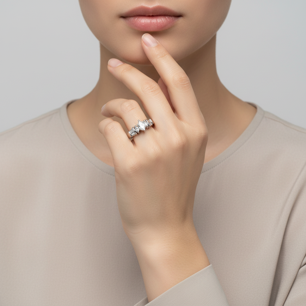 Platinum Women's Diamond Ring - 0.84ct