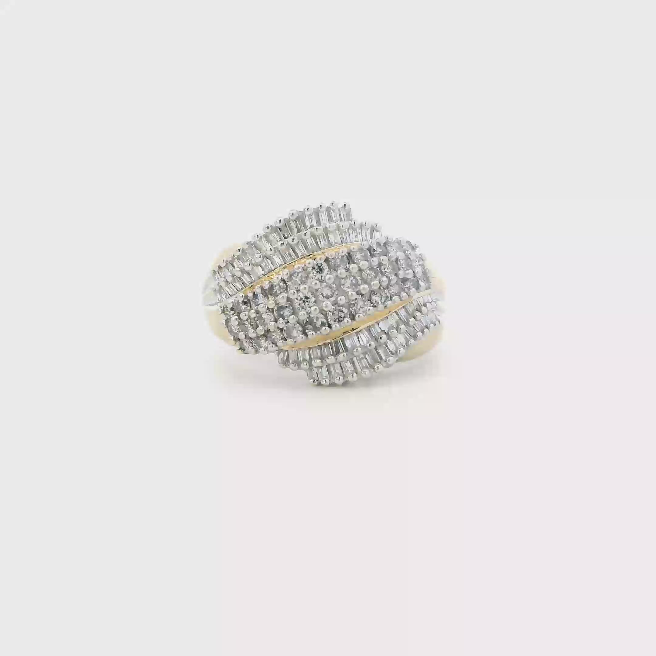 14K Yellow Gold Women's Diamond Ring - 2.00ct