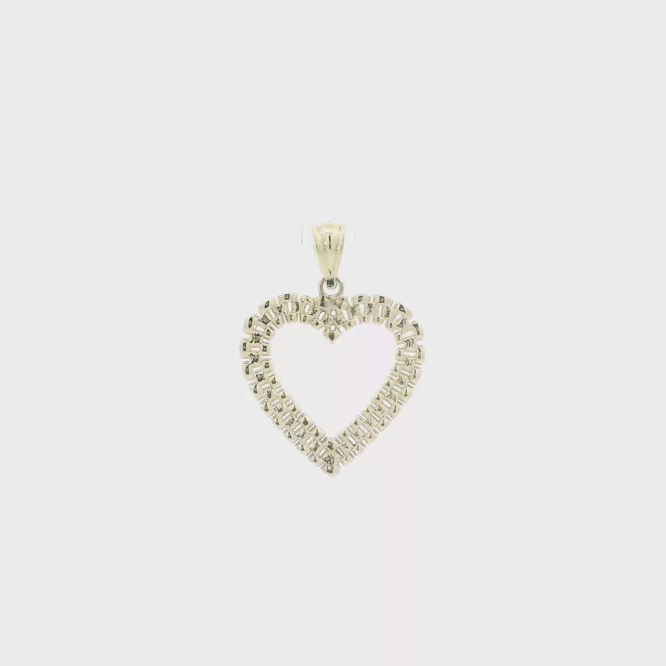 10K Yellow Gold Rolex Heart Pendant