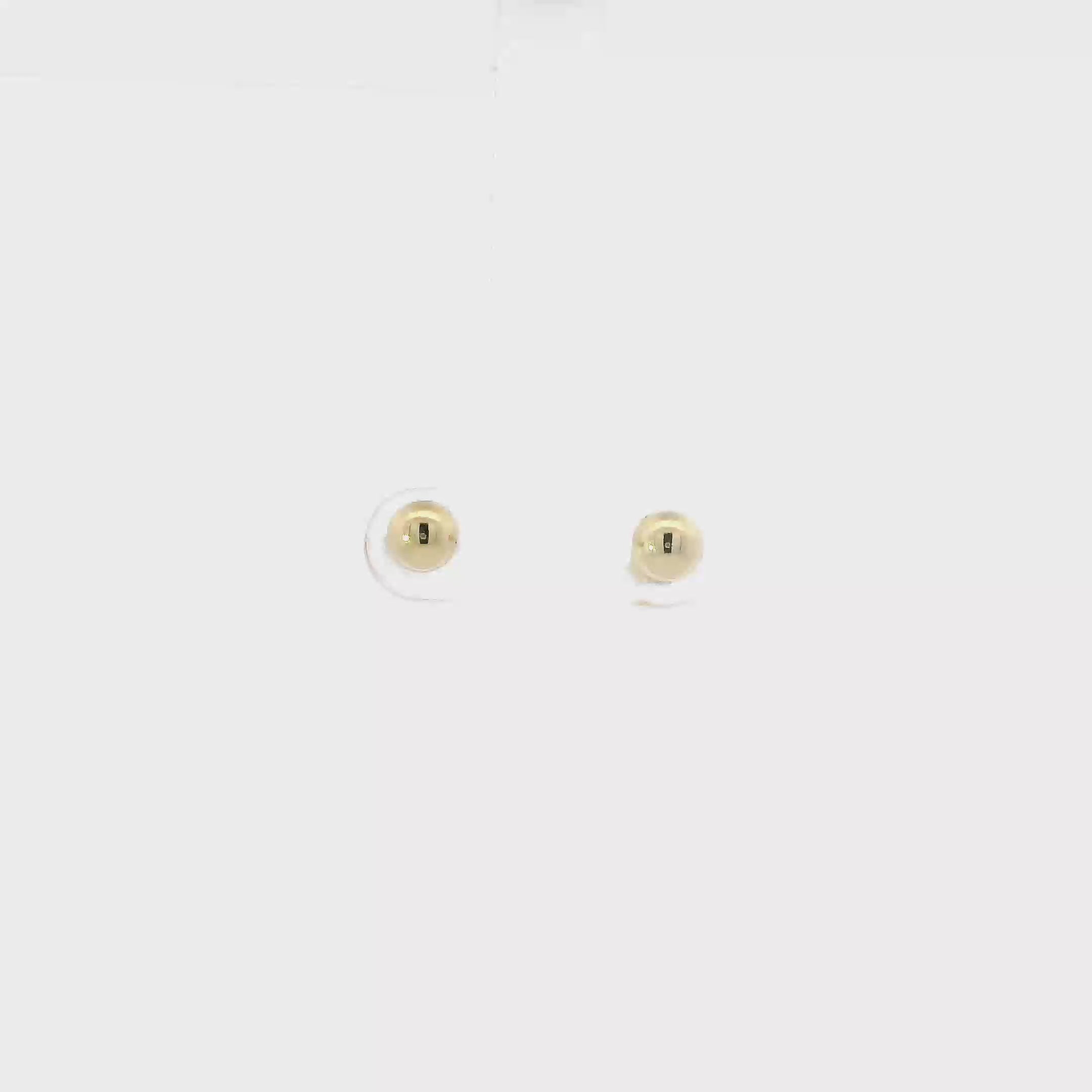 18K Yellow Gold Ball Stud Earrings