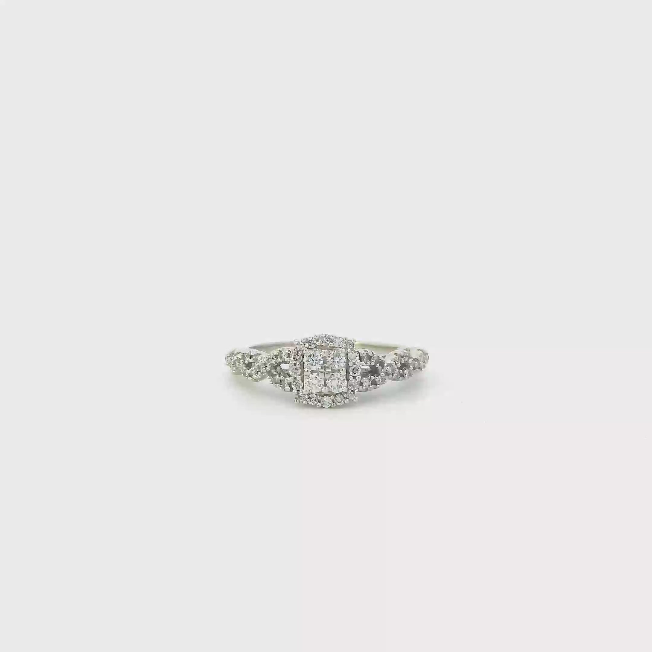 14K White Gold Diamond 