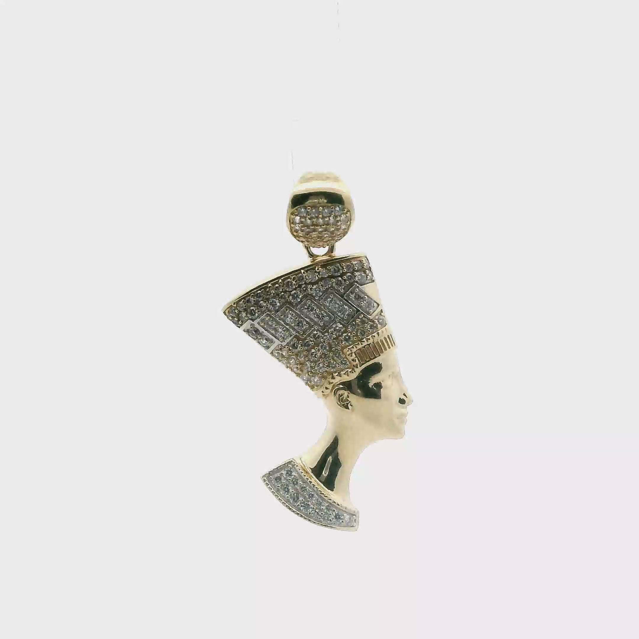 10K Yellow Gold Nefertiti Pendant