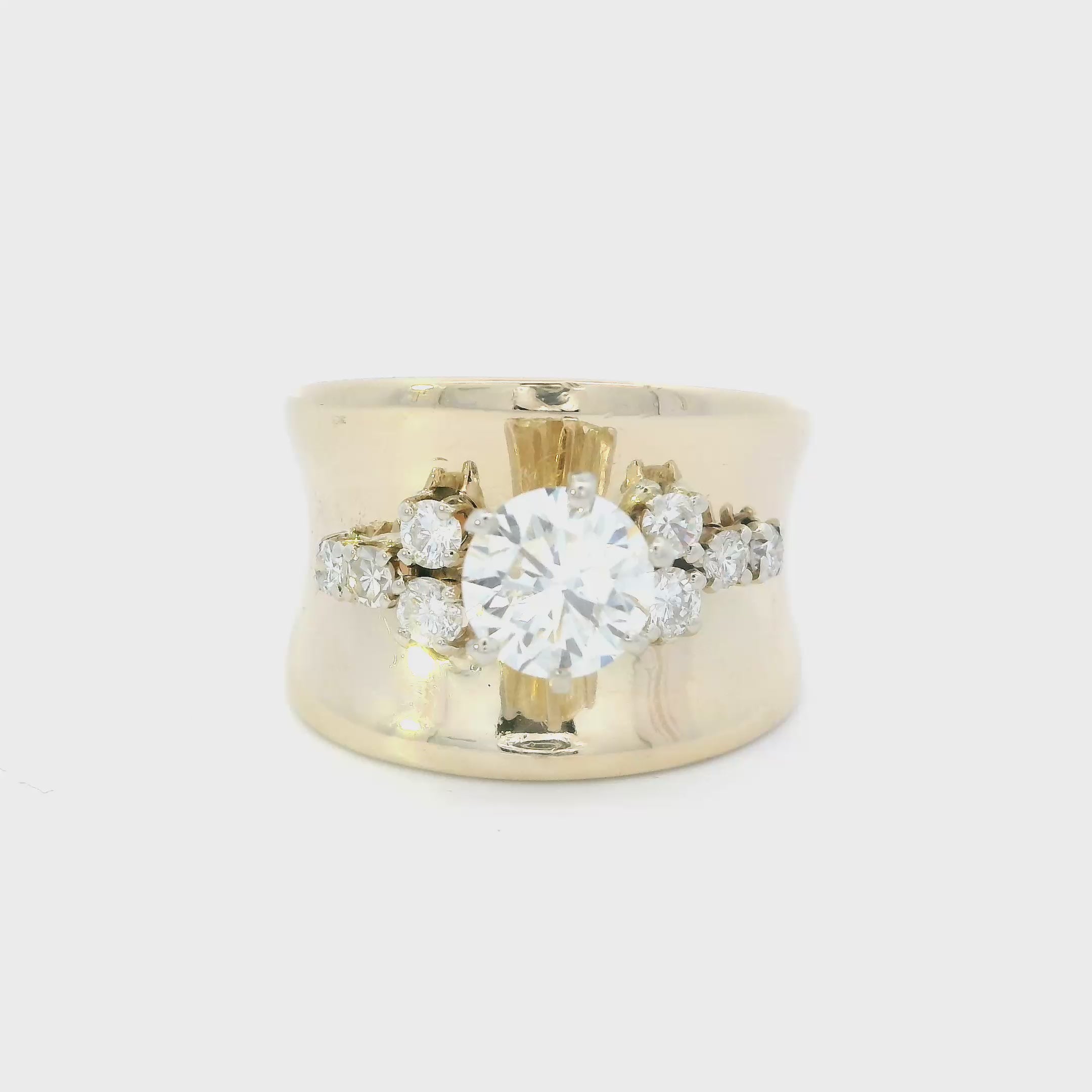 14K Yellow Gold Diamond Ring - 1.25ct