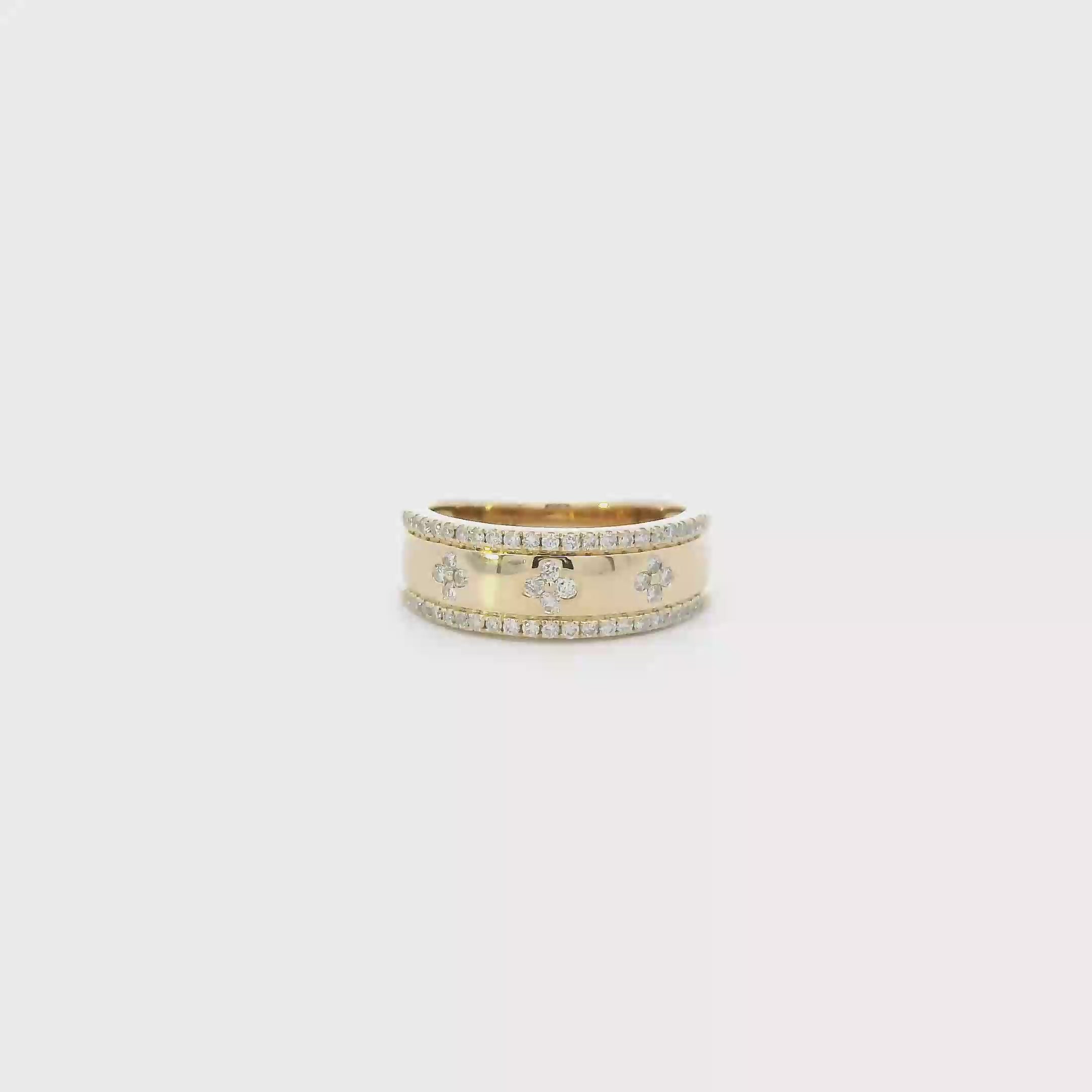 14K Yellow Gold Diamond Womens Ring - 0.31ct