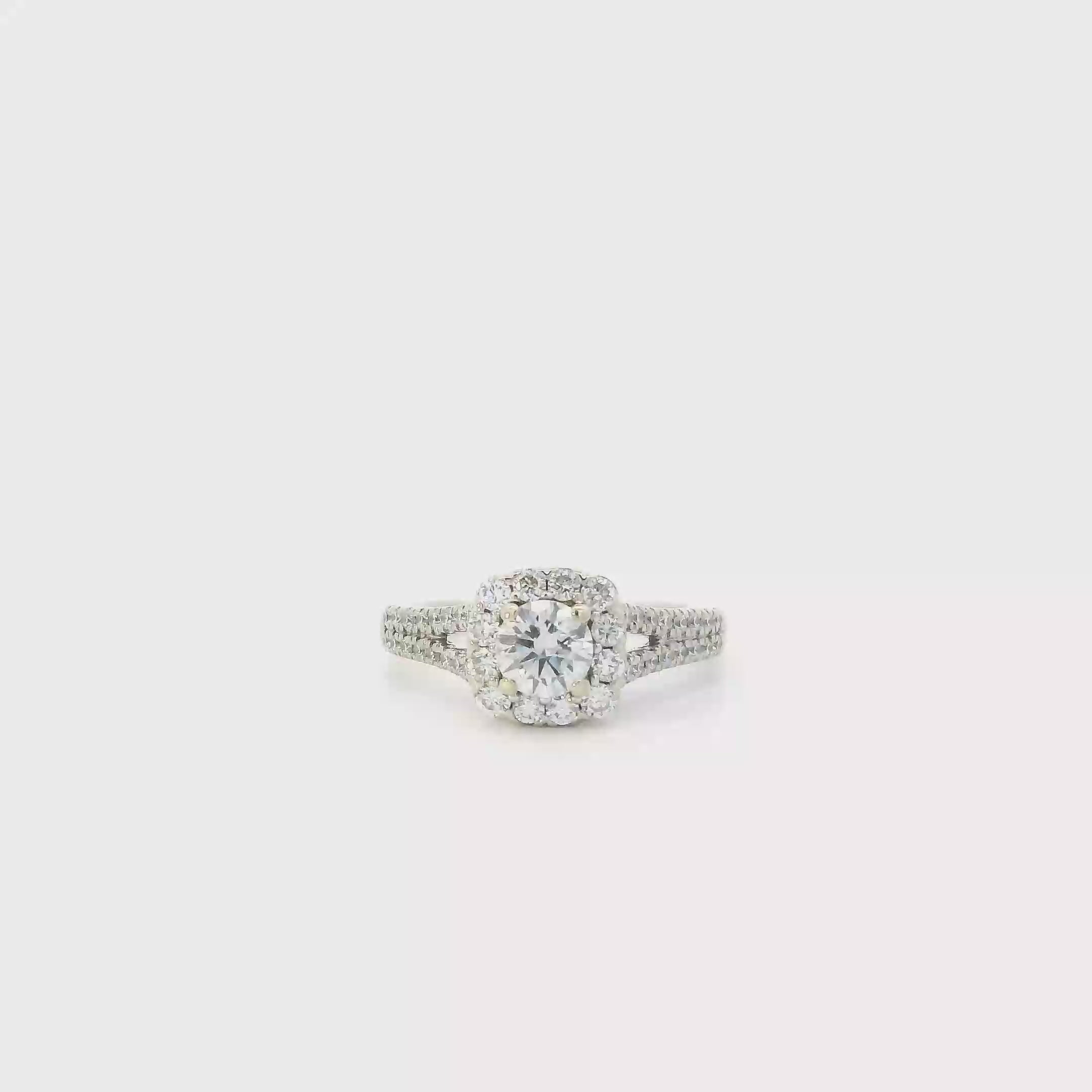 14K White Gold Lab Grown Diamond Womens Ring - 1.41ct