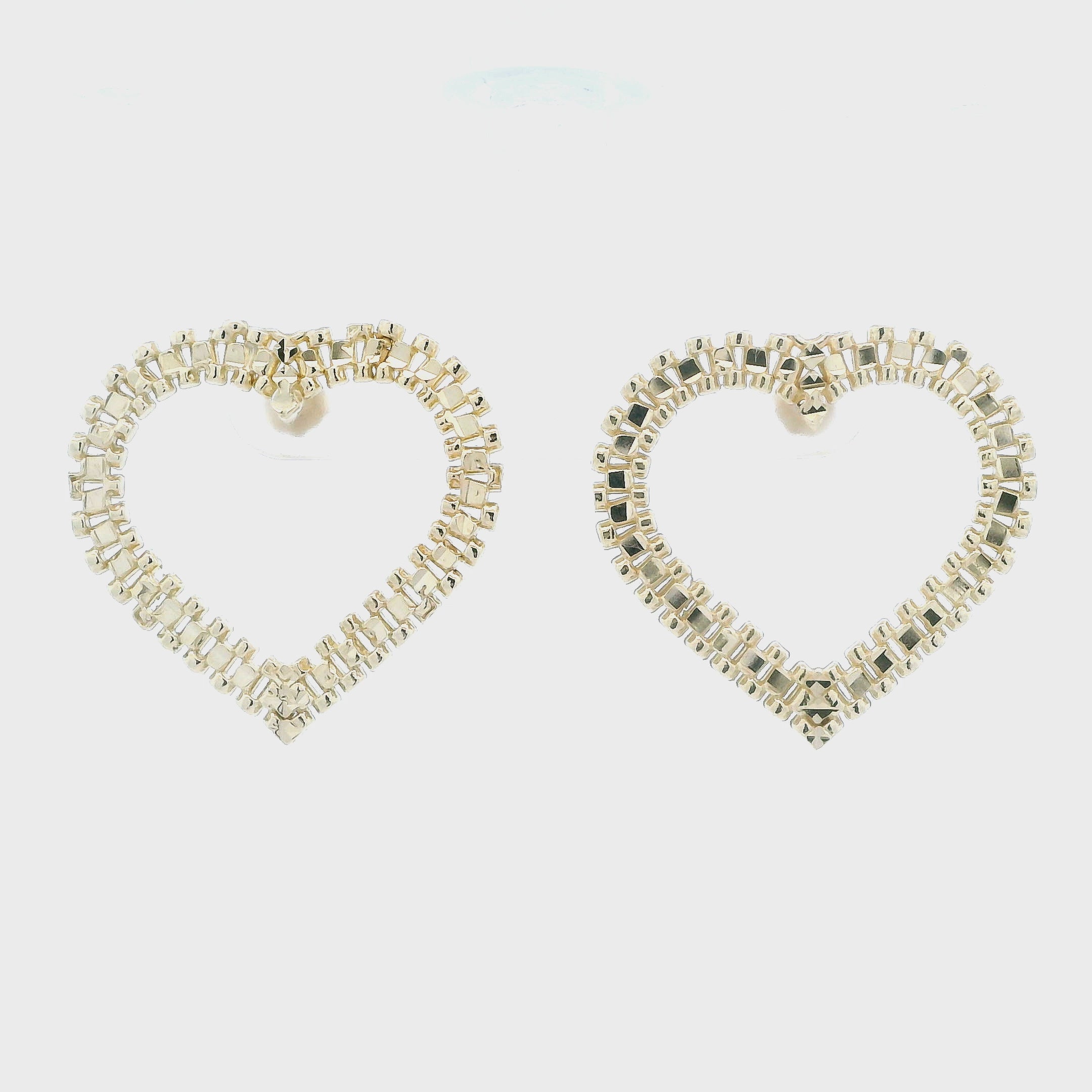 10K Yellow Gold Rolex Heart Earrings