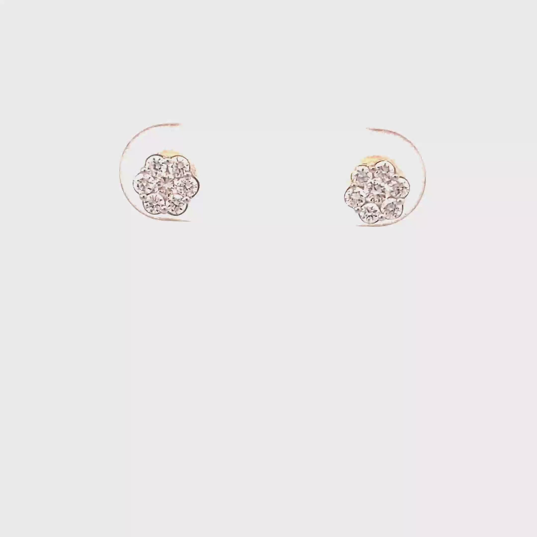 New 14K Yellow Gold Lab Grown Diamond Earrings - 0.30ct
