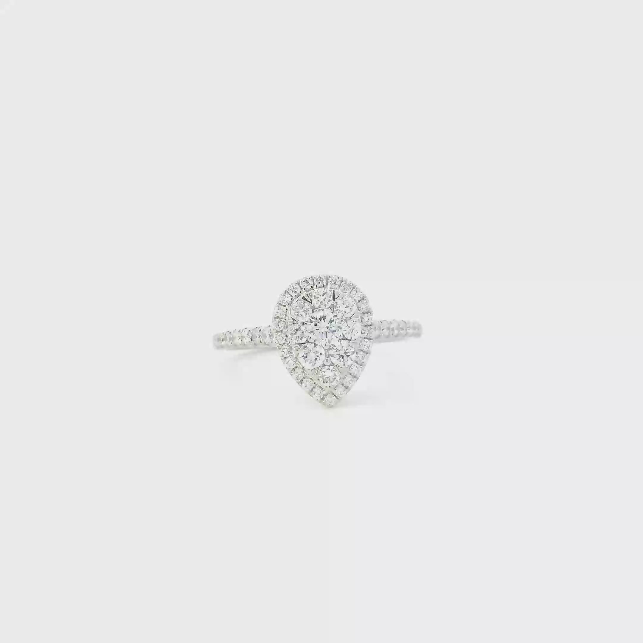 10K White Gold Lab Grown Diamond Womens Ring - 1.00ct
