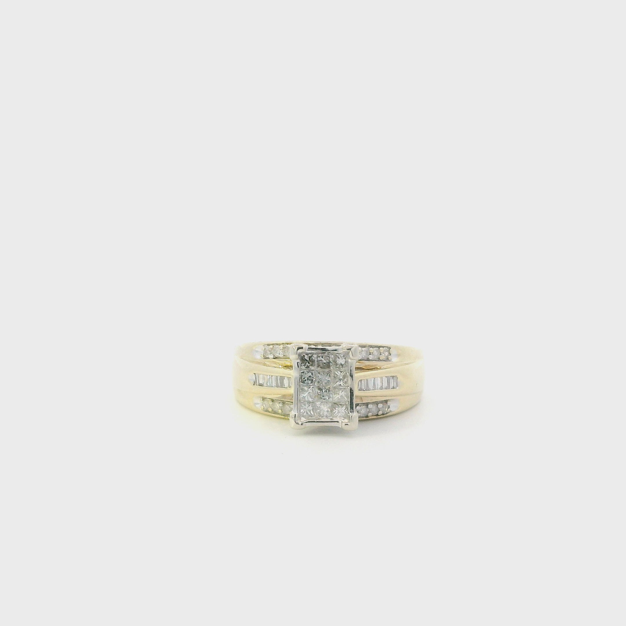 10K Yellow Gold Diamond Ring - 0.24ct