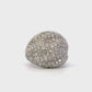 18K White Gold Diamond Pave Dome Ring - 4.44ct