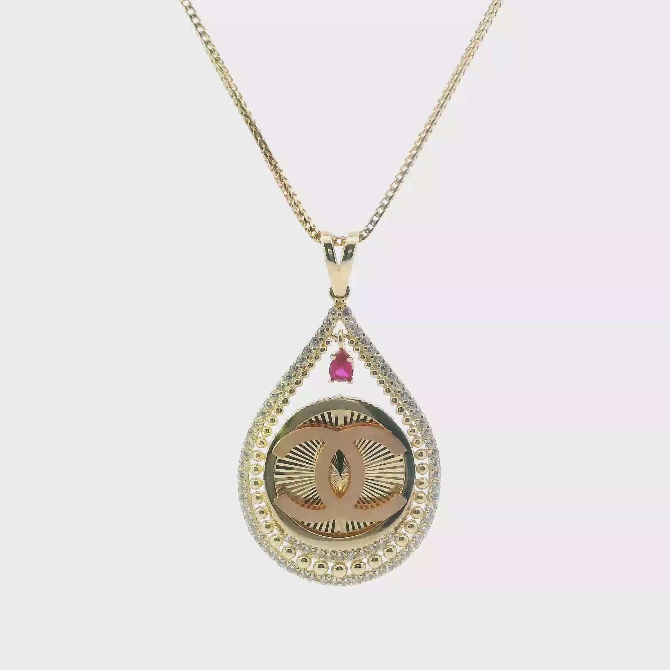 14K Yellow Gold Pear Shape 