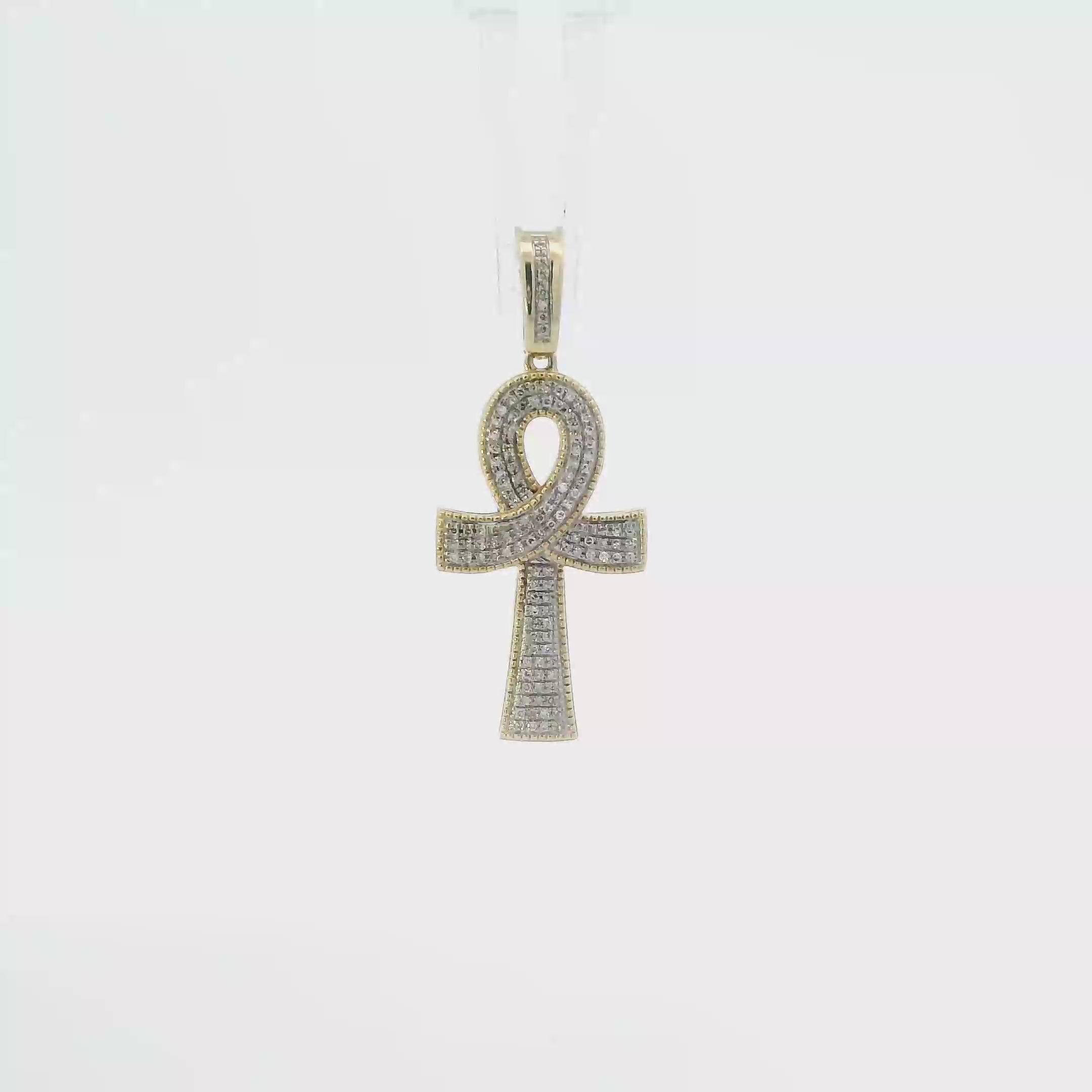 10K Yellow Gold Ankh Cross Pendant