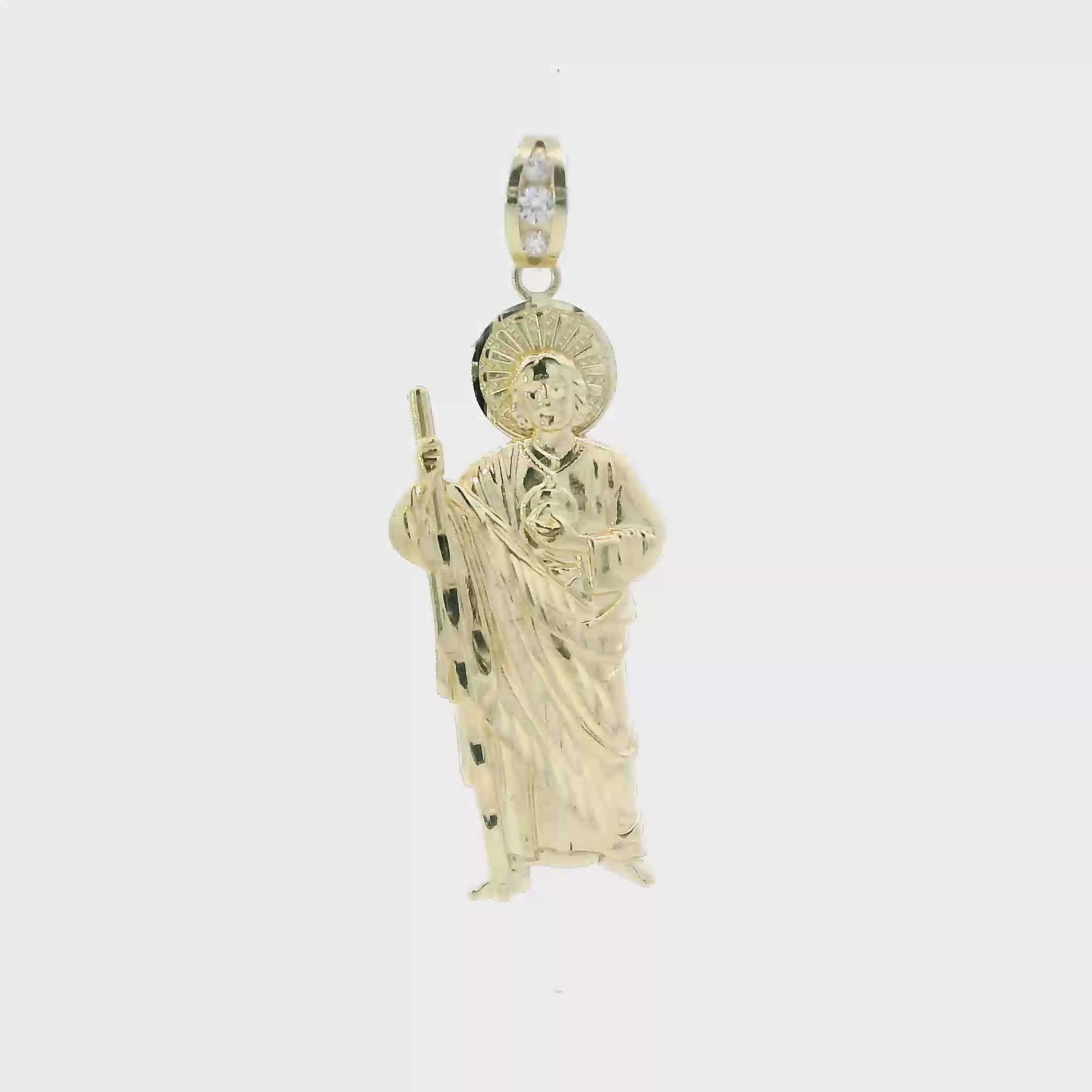 10K Yellow Gold Saint Jude Pendant