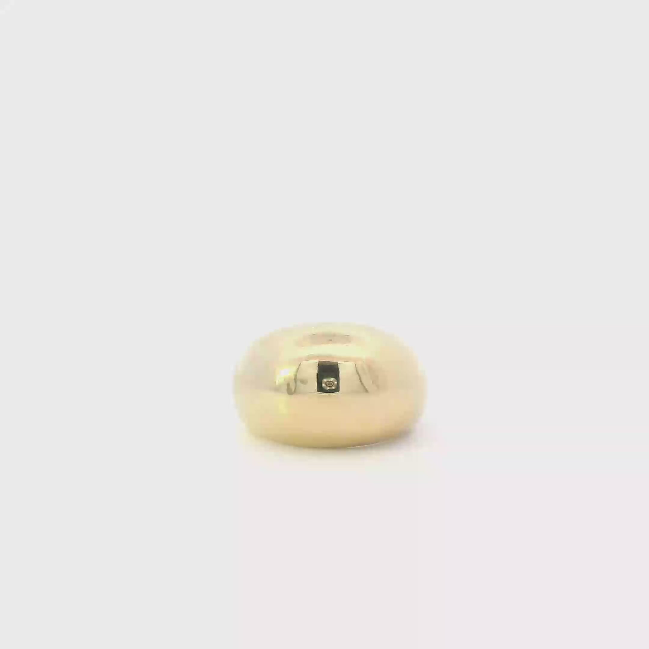 18K Yellow Gold Dome Womens Ring