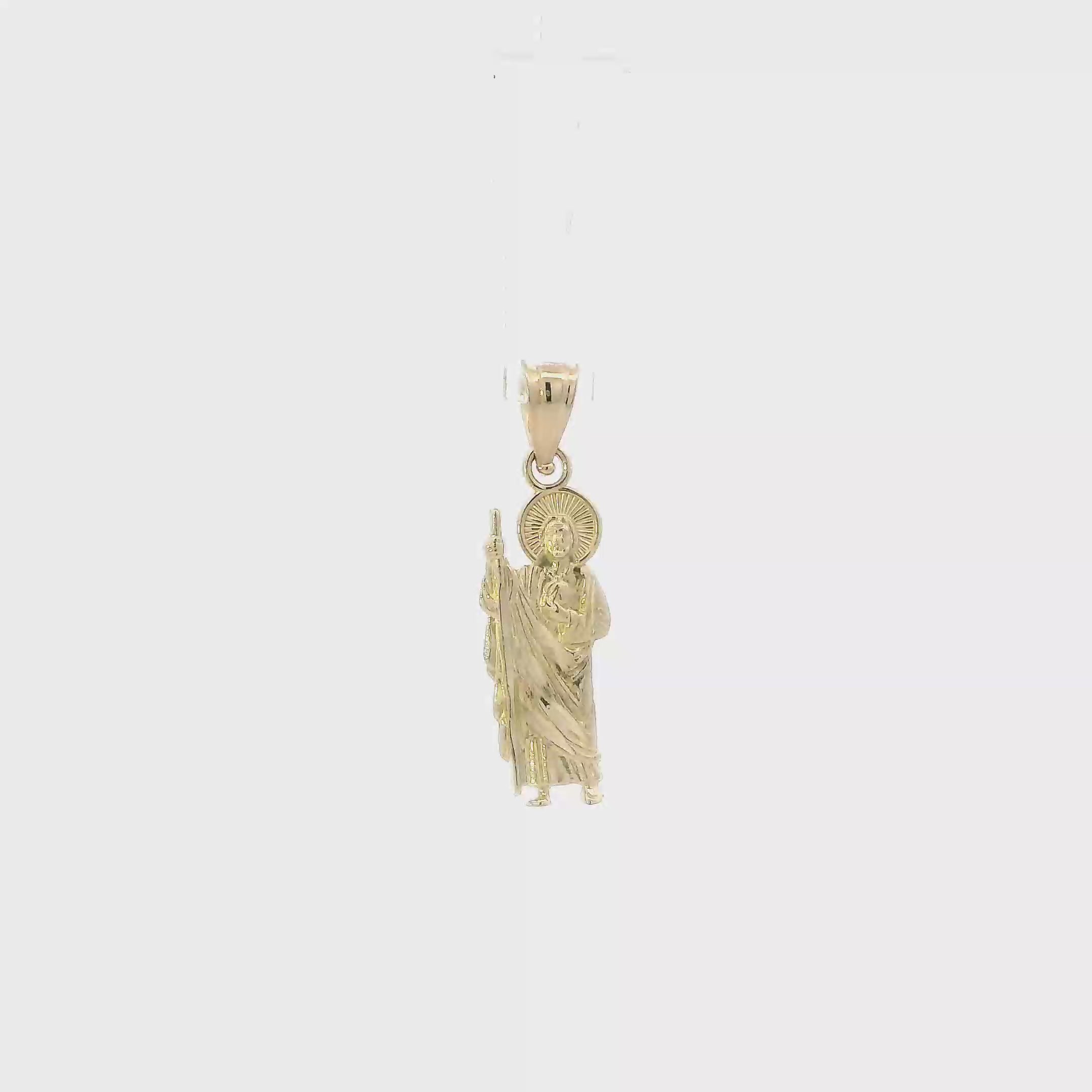 14K Yellow Gold Saint Jude Pendant