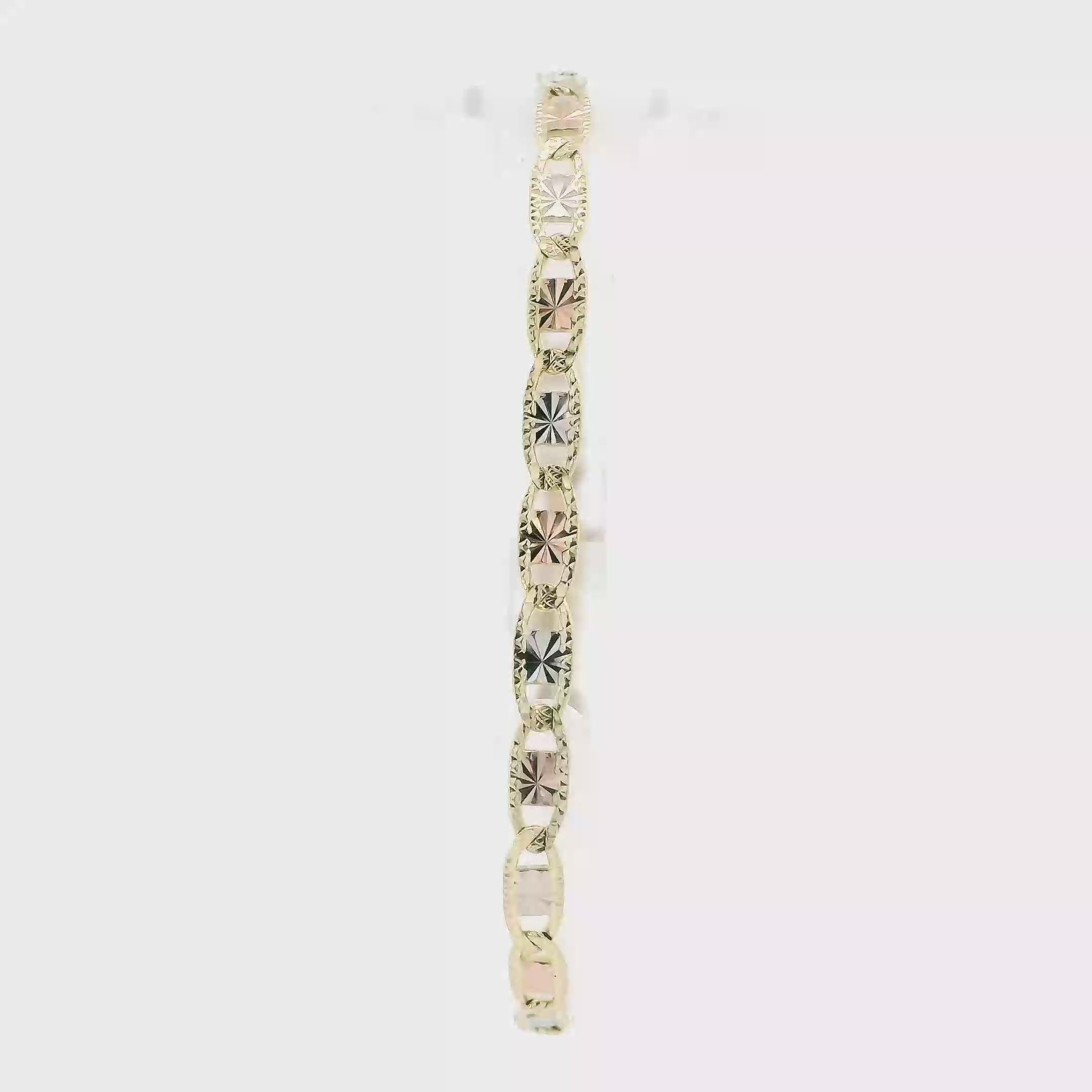 14K Tri Color Gold 7.5