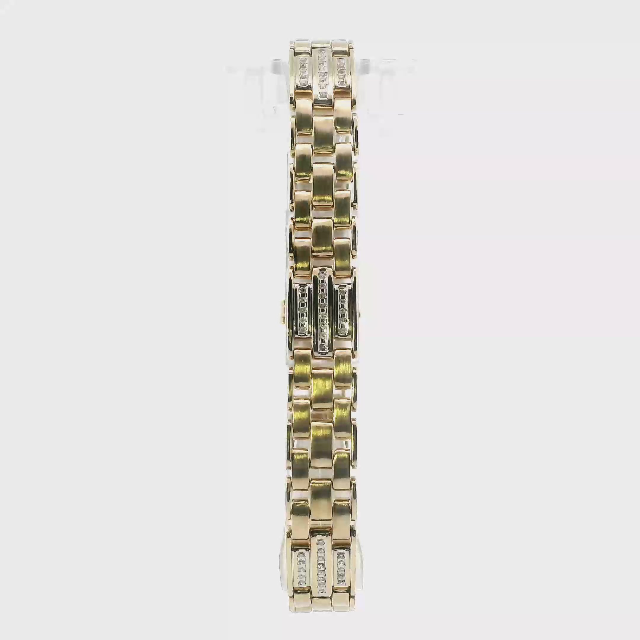 10K Yellow Gold Diamond Panther Link Bracelet