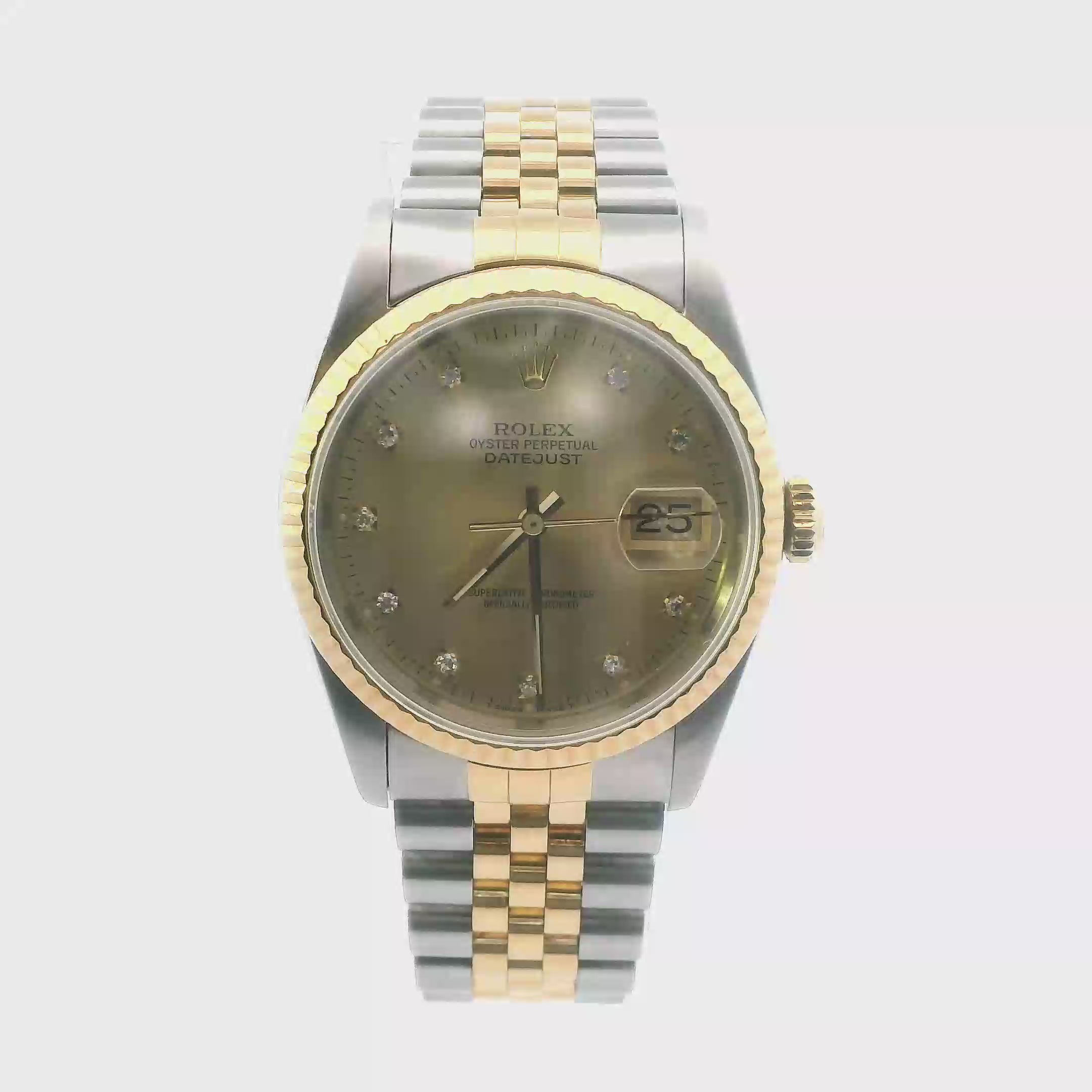 Rolex Oyster Perpetual Datejust Two Tone Wristwatch - 16233