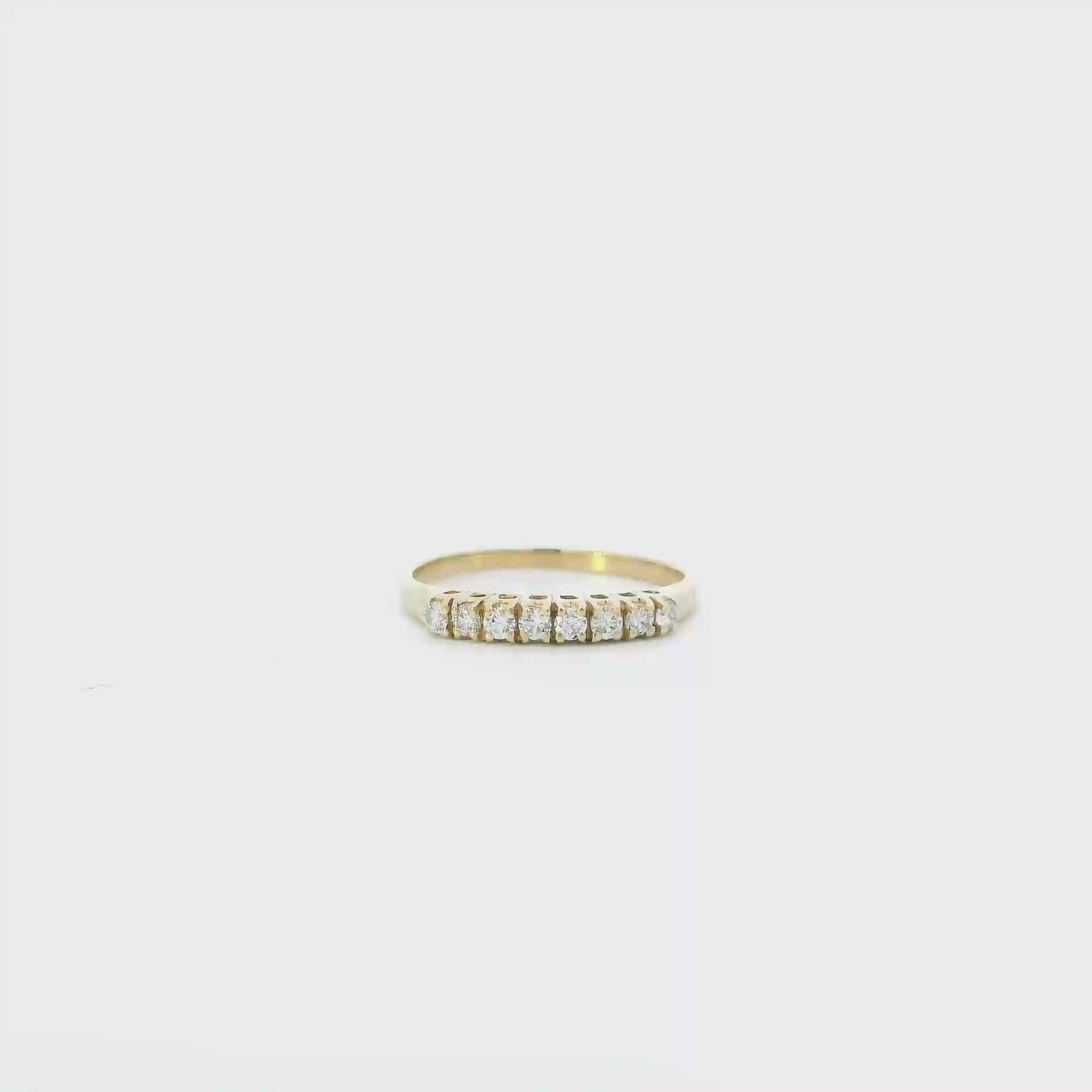 14K Yellow Gold Diamond Womens Ring - 0.34ct