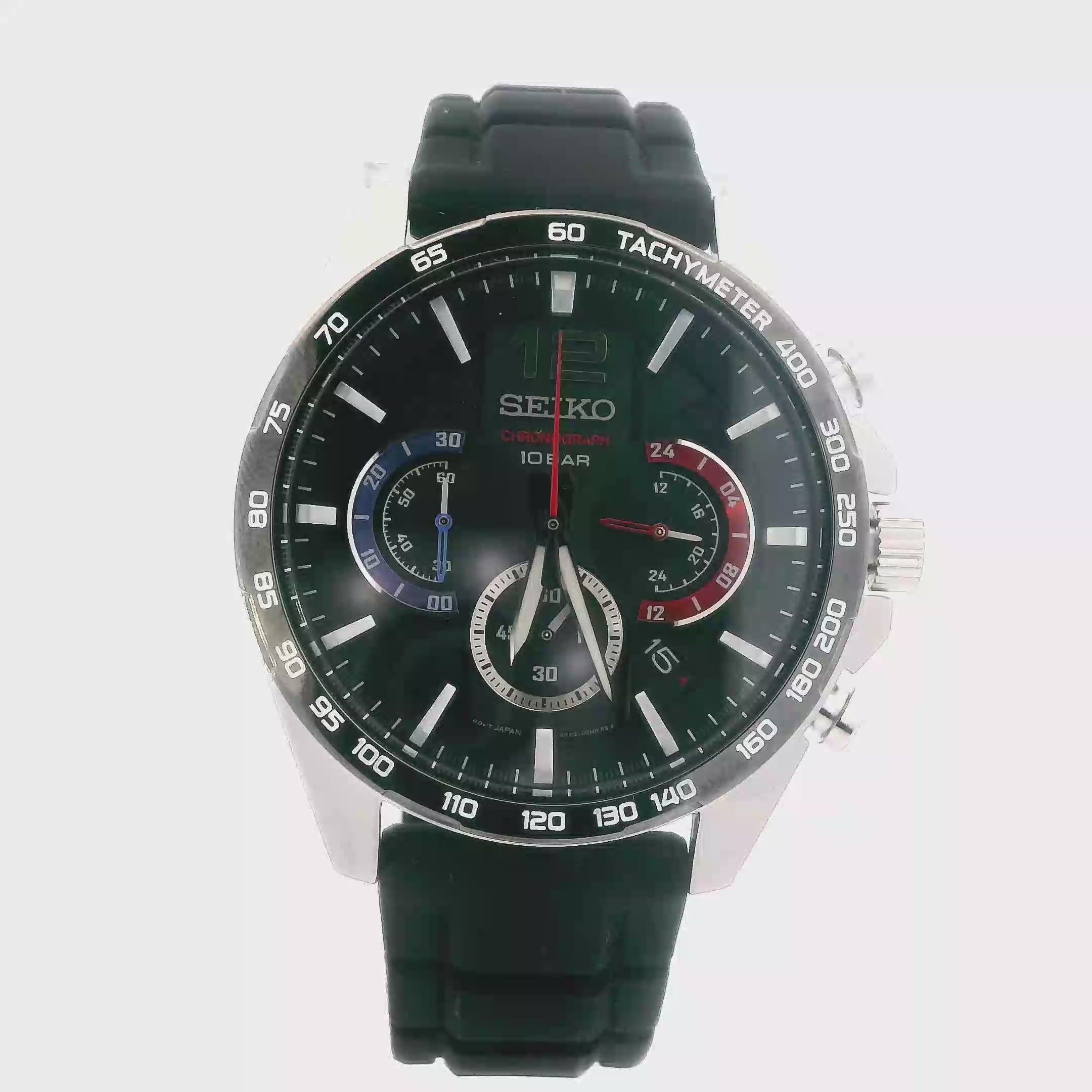 Seiko Chronograph Quartz Mens Wristwatch - 8T63-00J0