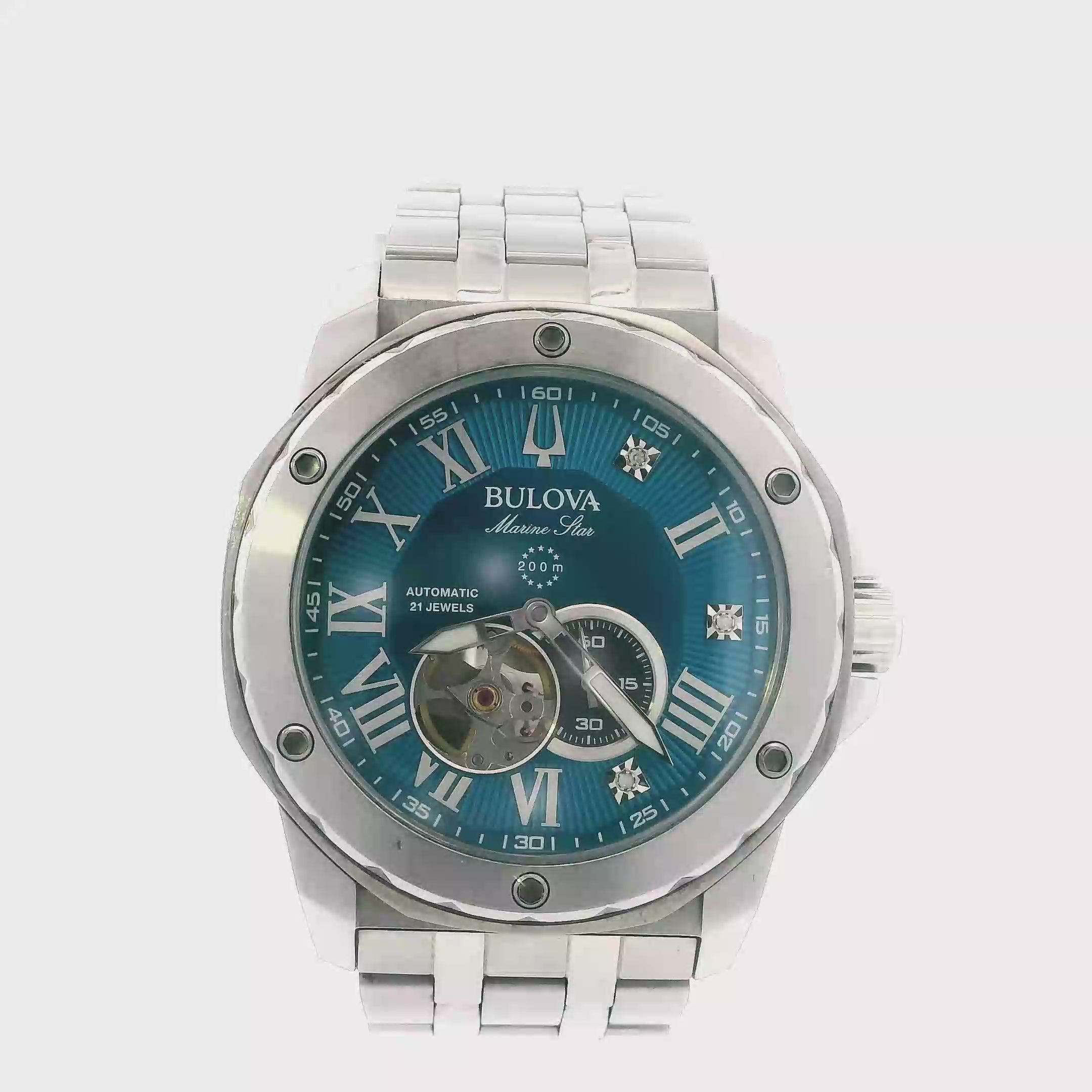 Bulova Marine Star Marc Anthony Series Mens Wristwatch W/Box - 98D184