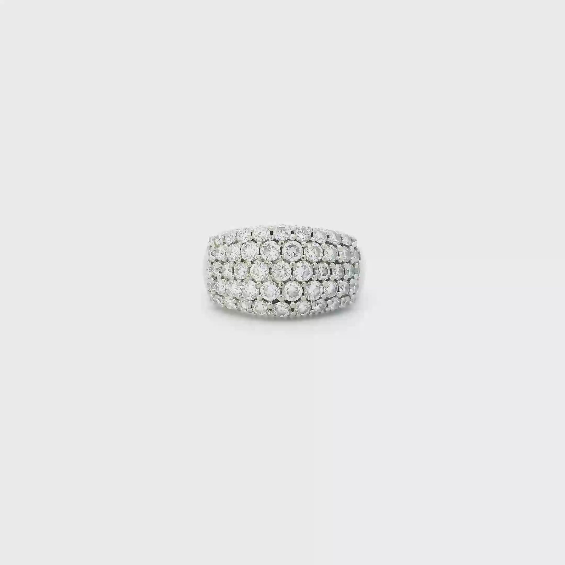 14K White Gold Lab Grown Diamond Womens Ring - 2.57ct