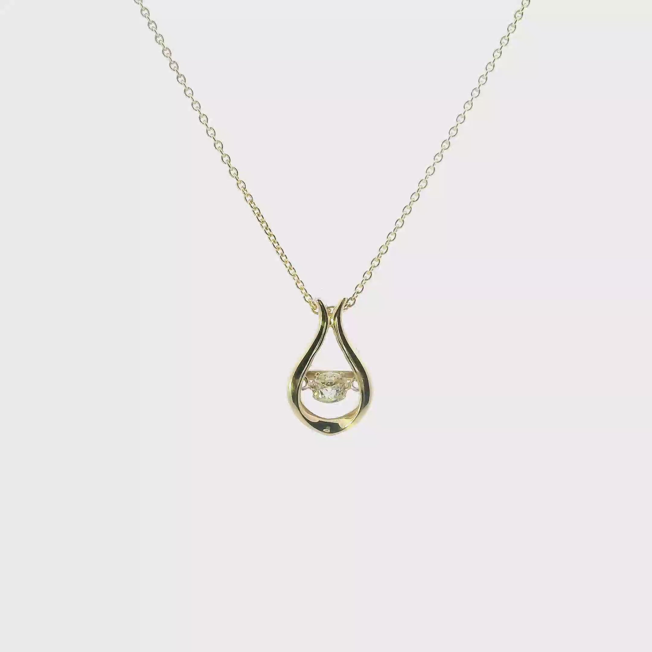 Angara 14K Yellow Gold Solitaire Diamond Drop Pendant & 18