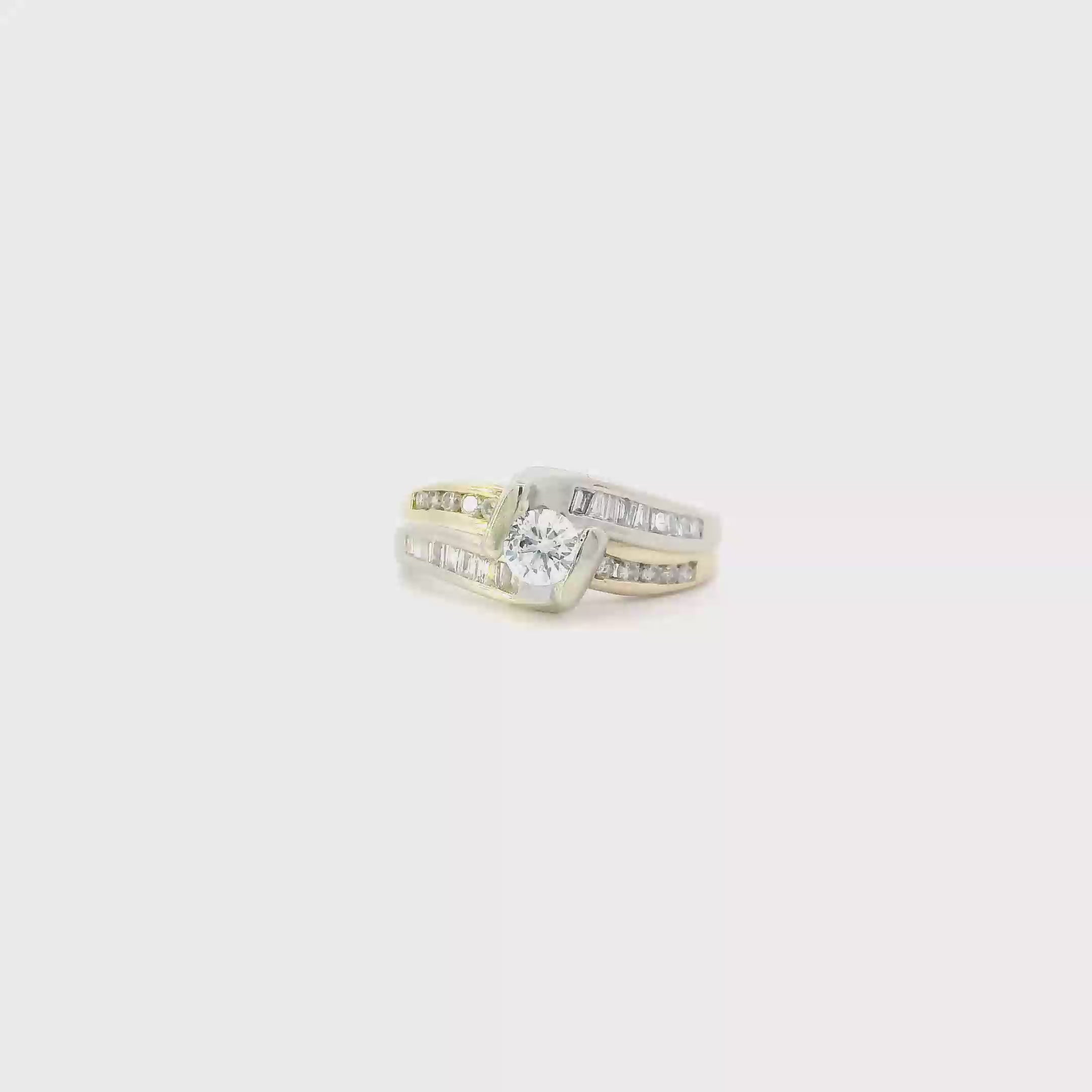 14K White Gold Diamond Womens Ring - 0.43ct