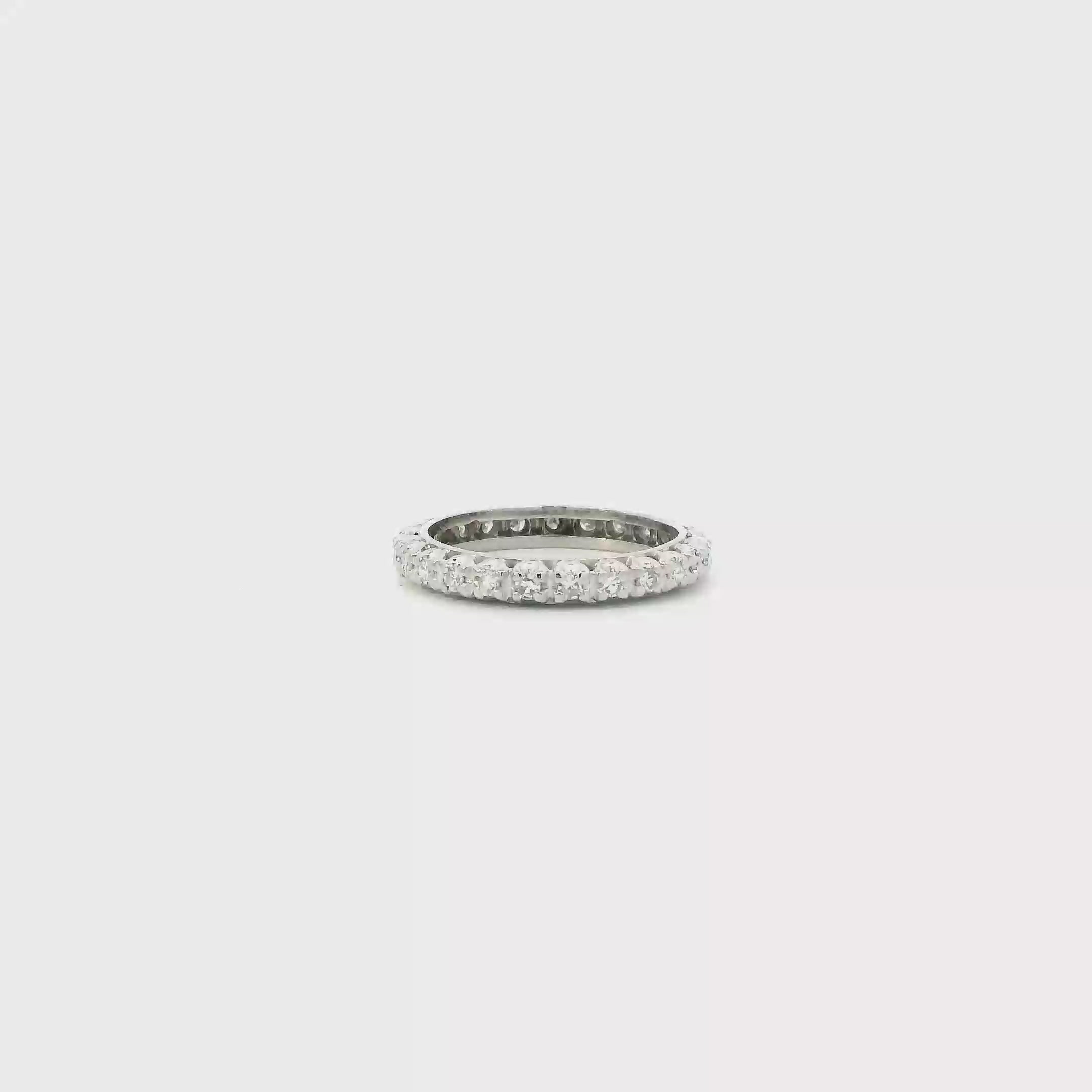 14K White Gold Diamond Eternity Band-0.38ct