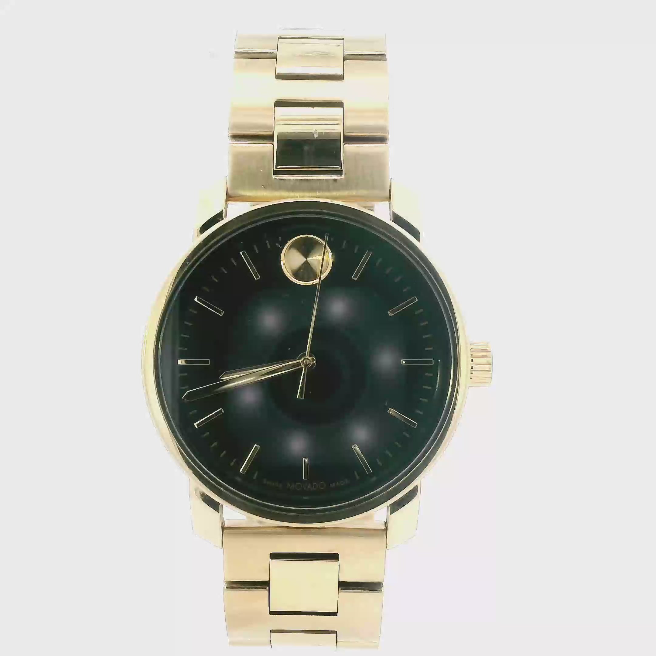 Movado Bold Gold Tone Steel Mens Wristwatch - 3601239