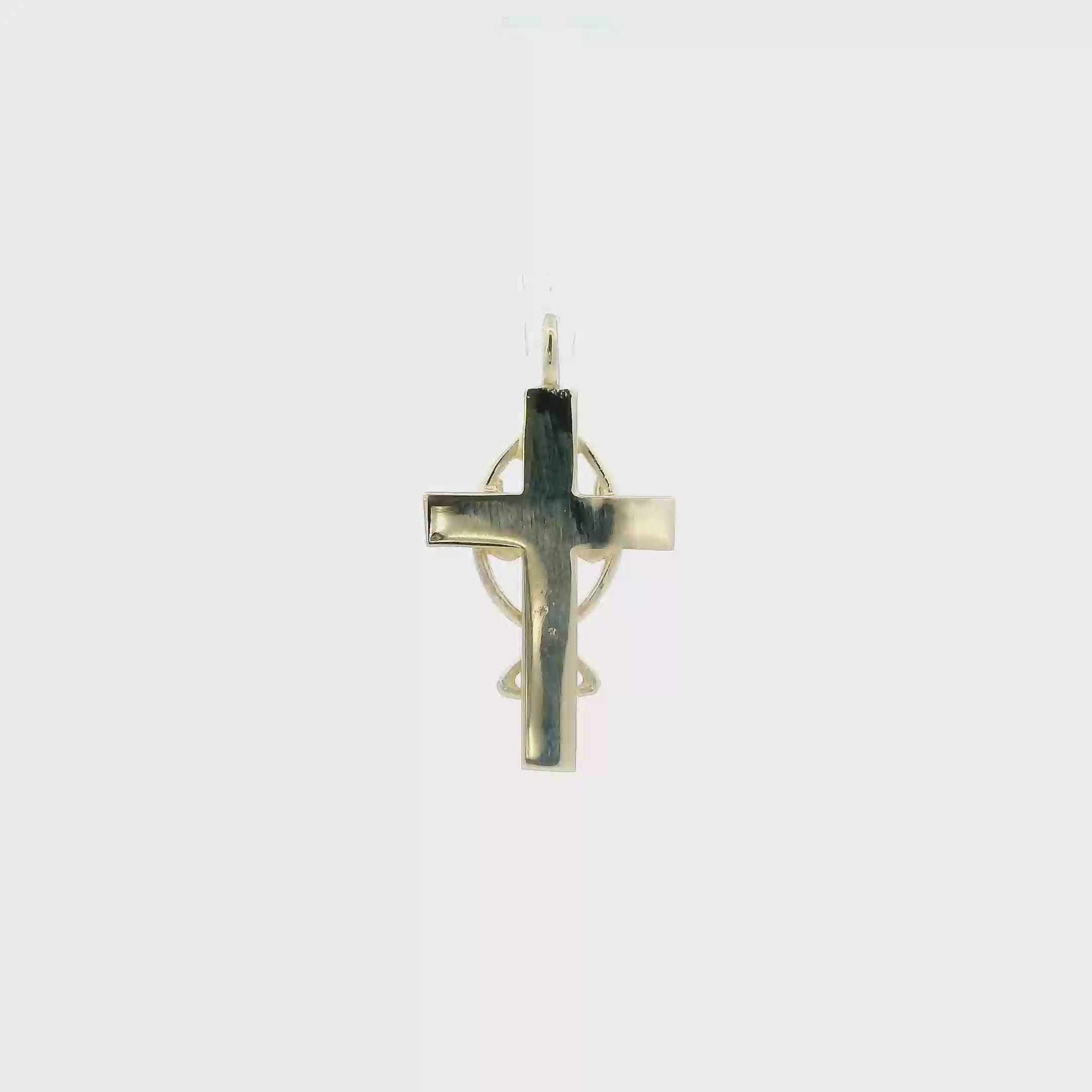 14K Yellow Gold Religious Cross Pendant