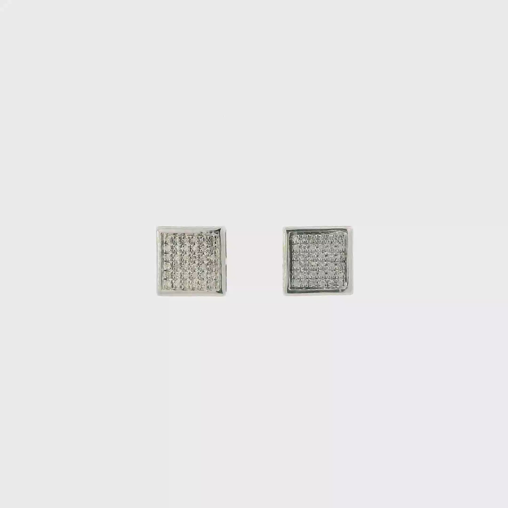 10K White Gold Diamond Stud Earrings - 0.20ct