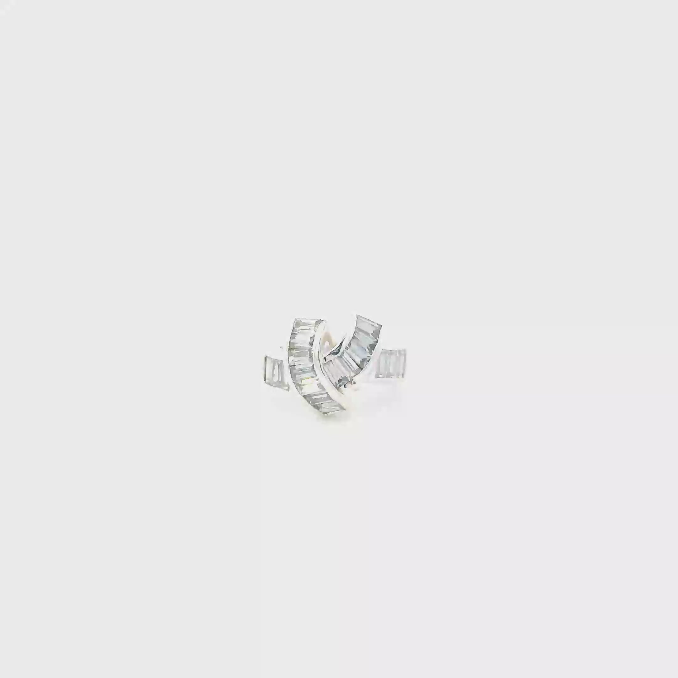 Sterling Silver CZ Wrap Bypass Womens Ring