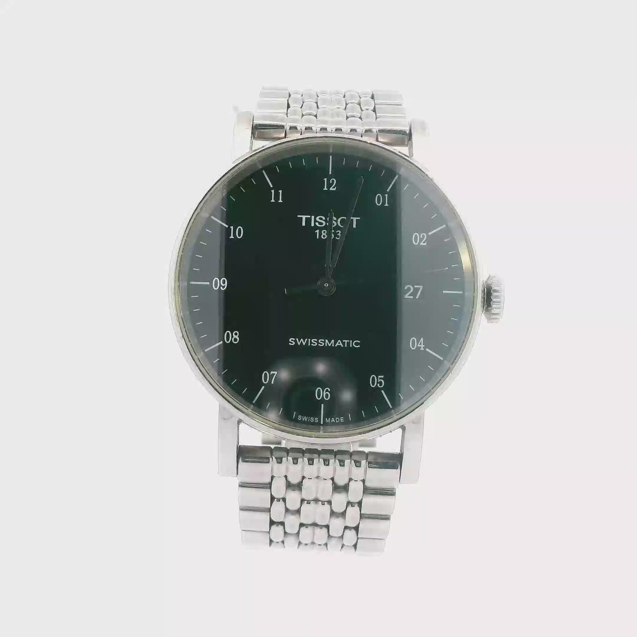 Tissot Everytime Black Dial Mens Wristwatch - T1096101107700