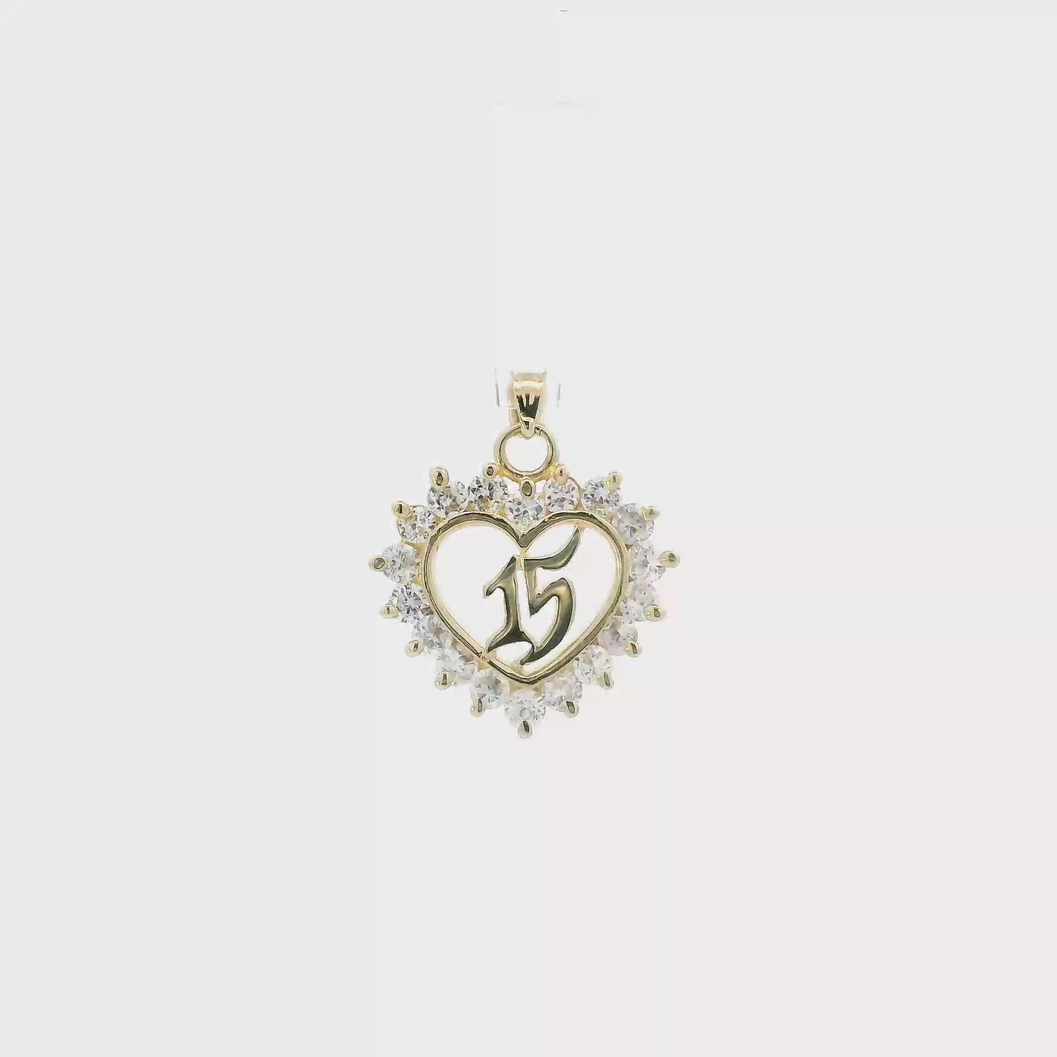 14K Yellow Gold CZ 