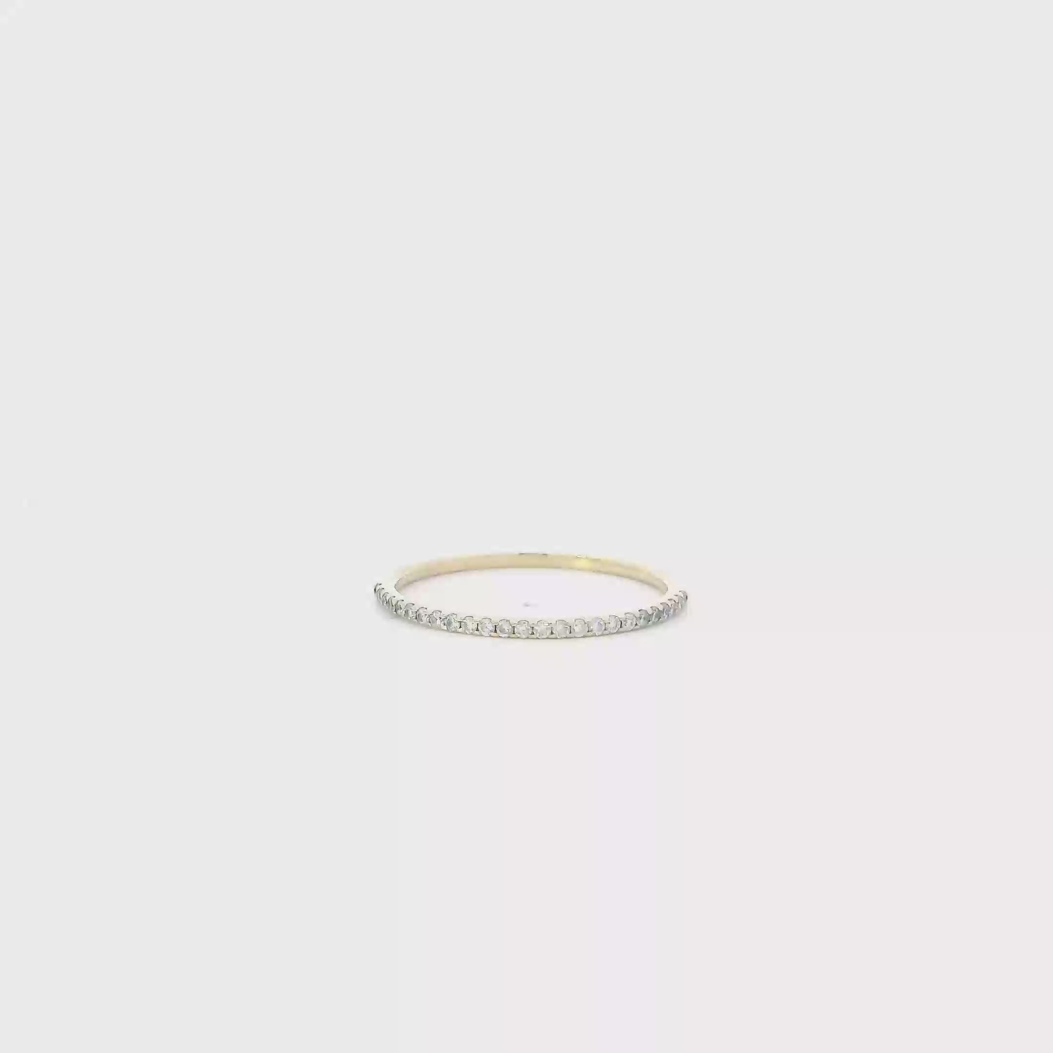 14K Yellow Gold Diamond Womens Ring - 0.16ct
