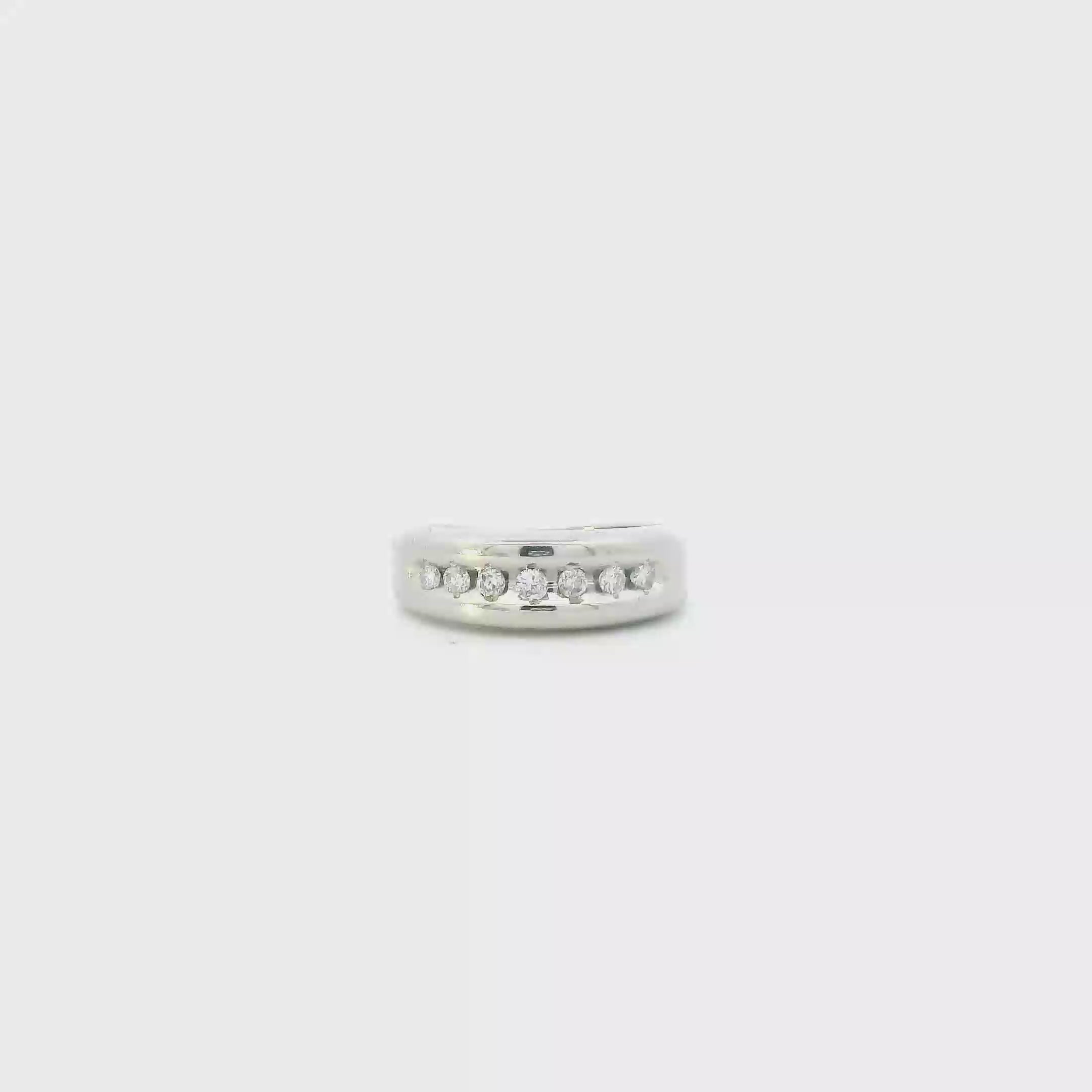 14K White Gold Diamond Womens Ring - 0.35ct