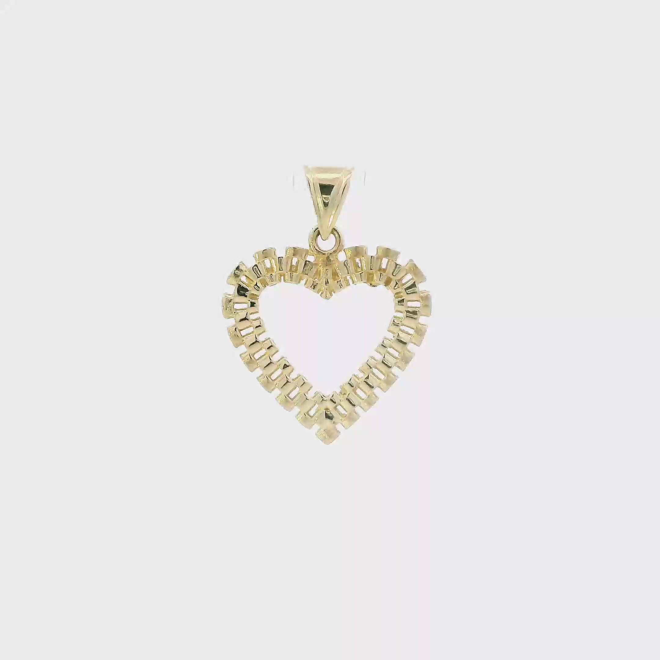 10K Yellow Gold Rolex Heart Pendant