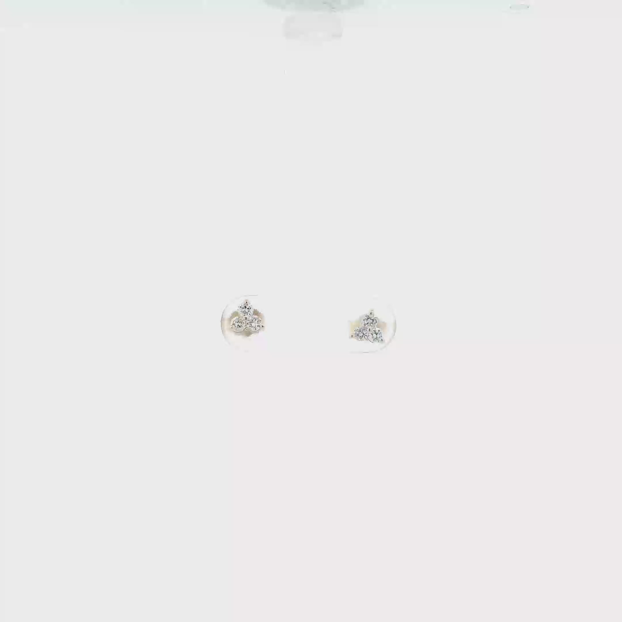 14K Yellow Gold Diamond Earrings 0.24ct