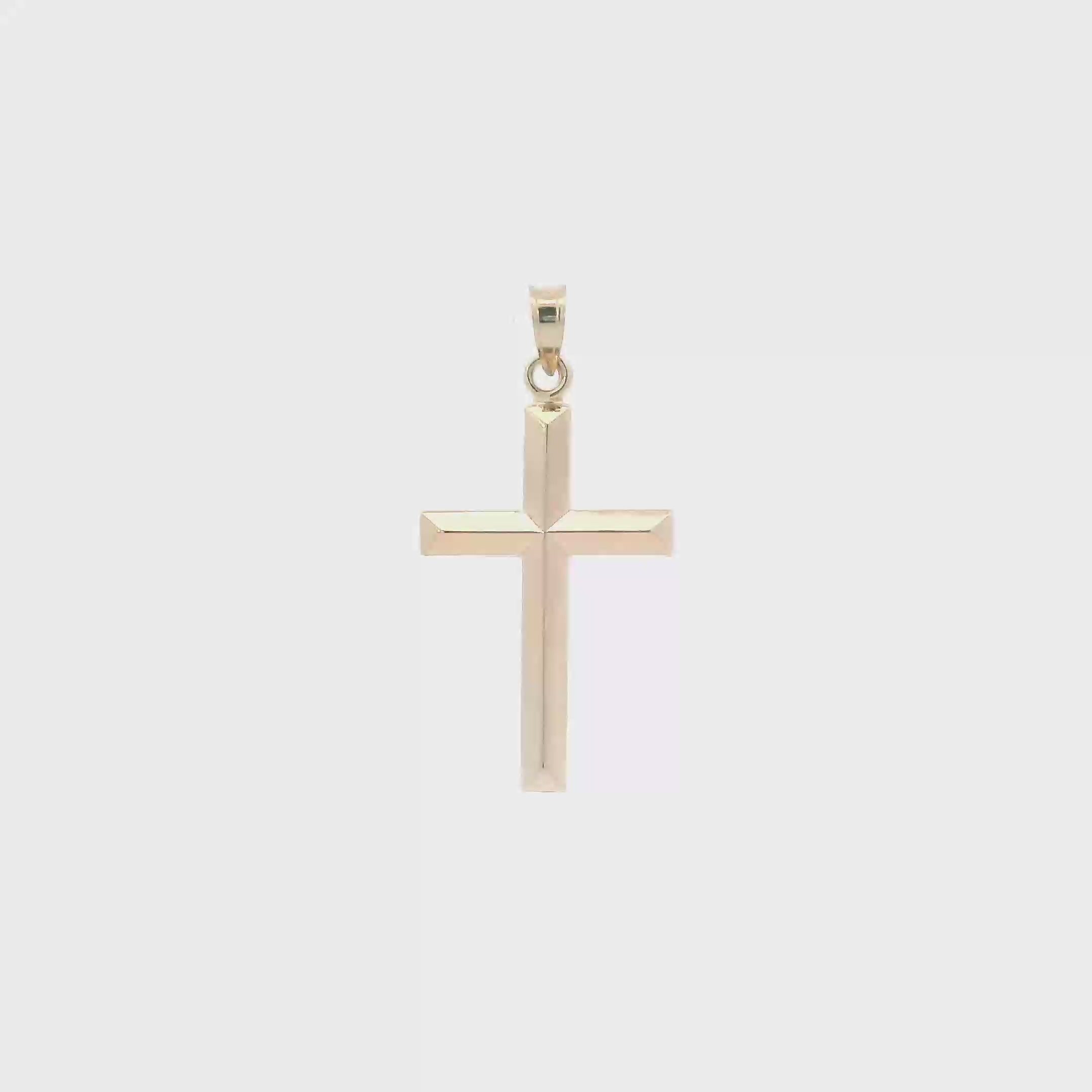 14K Yellow Gold Cross Pendant