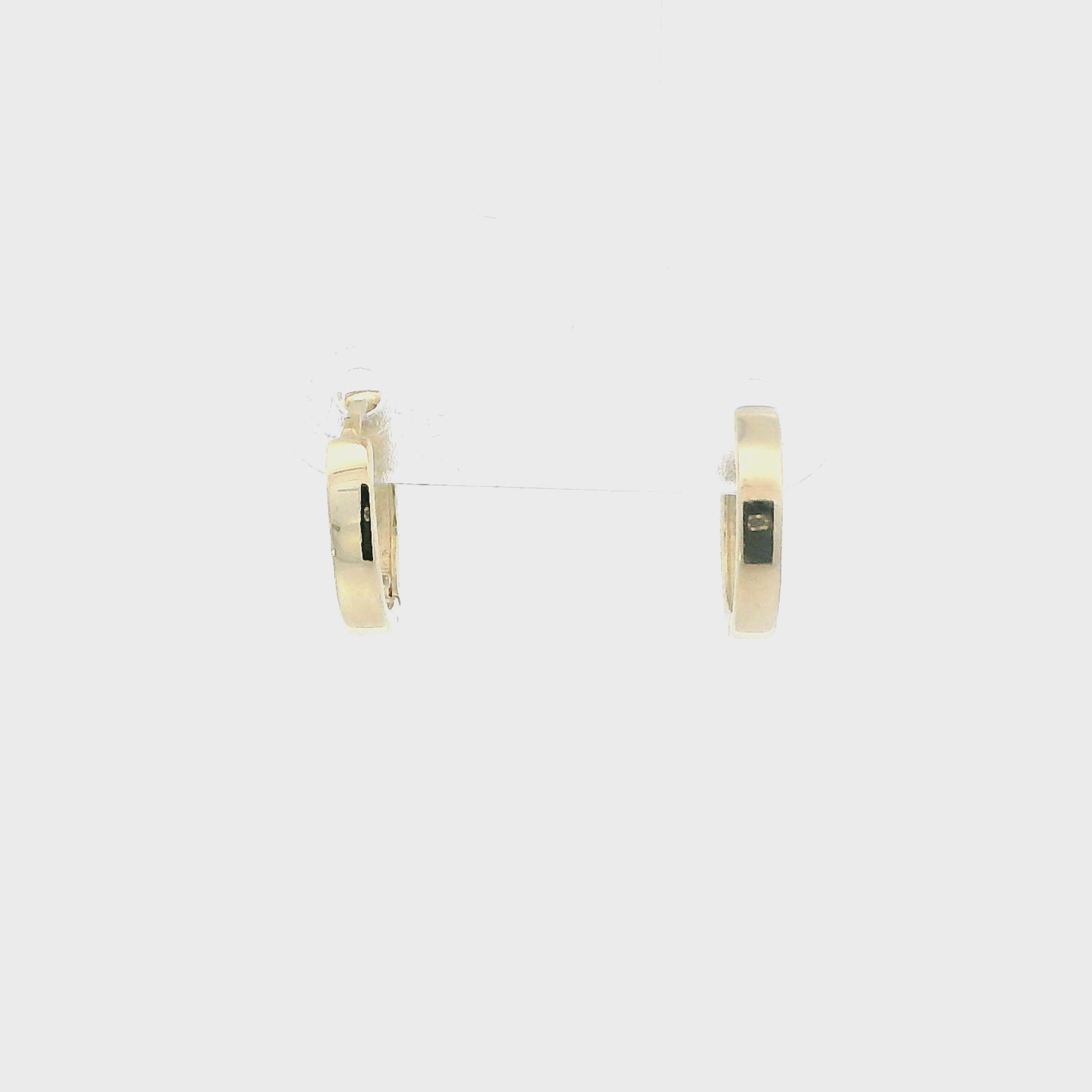 10K Yellow Gold Huggie Hoop Earrings